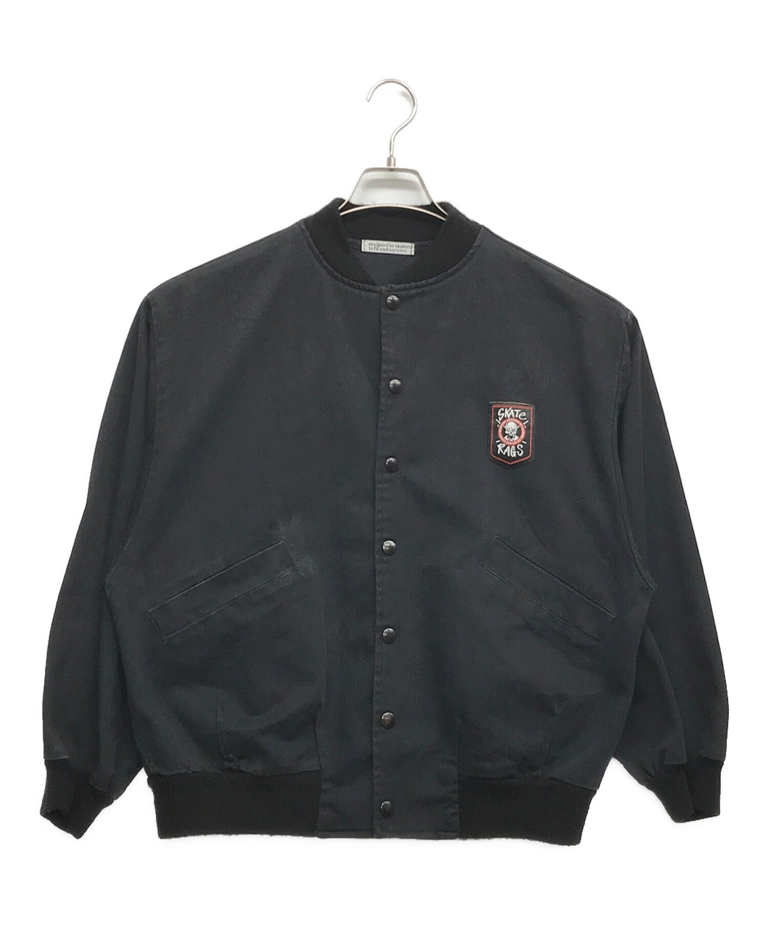 中古・古着通販】skate rags (スケートラグス) スタジャン ブラック