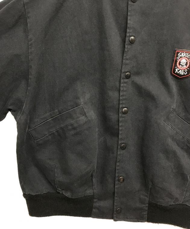 中古・古着通販】skate rags (スケートラグス) スタジャン ブラック