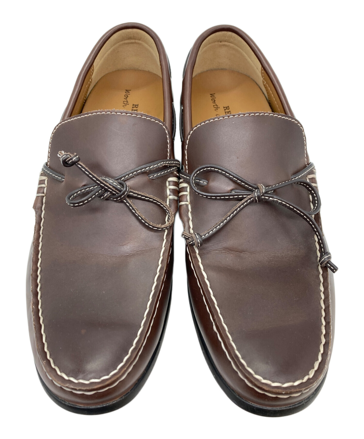 リーガルワースコレクション　美品　デッキシューズ  JE38　26.5センチ 美品】REGAL（26）JE-38 デッキシューズ モカシン ワインレッド