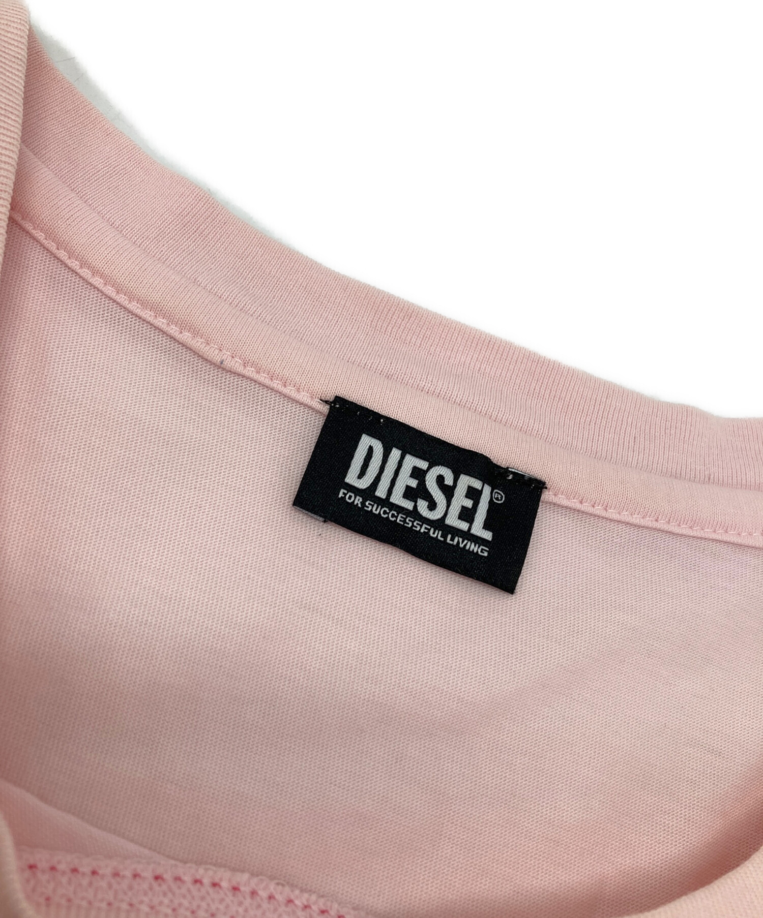 中古・古着通販】DIESEL (ディーゼル) Tシャツ ピンク サイズ:記載無
