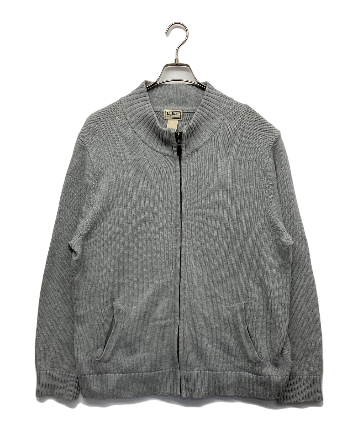 中古・古着通販】L.L.Bean (エルエルビーン) フルジップニット グレー 