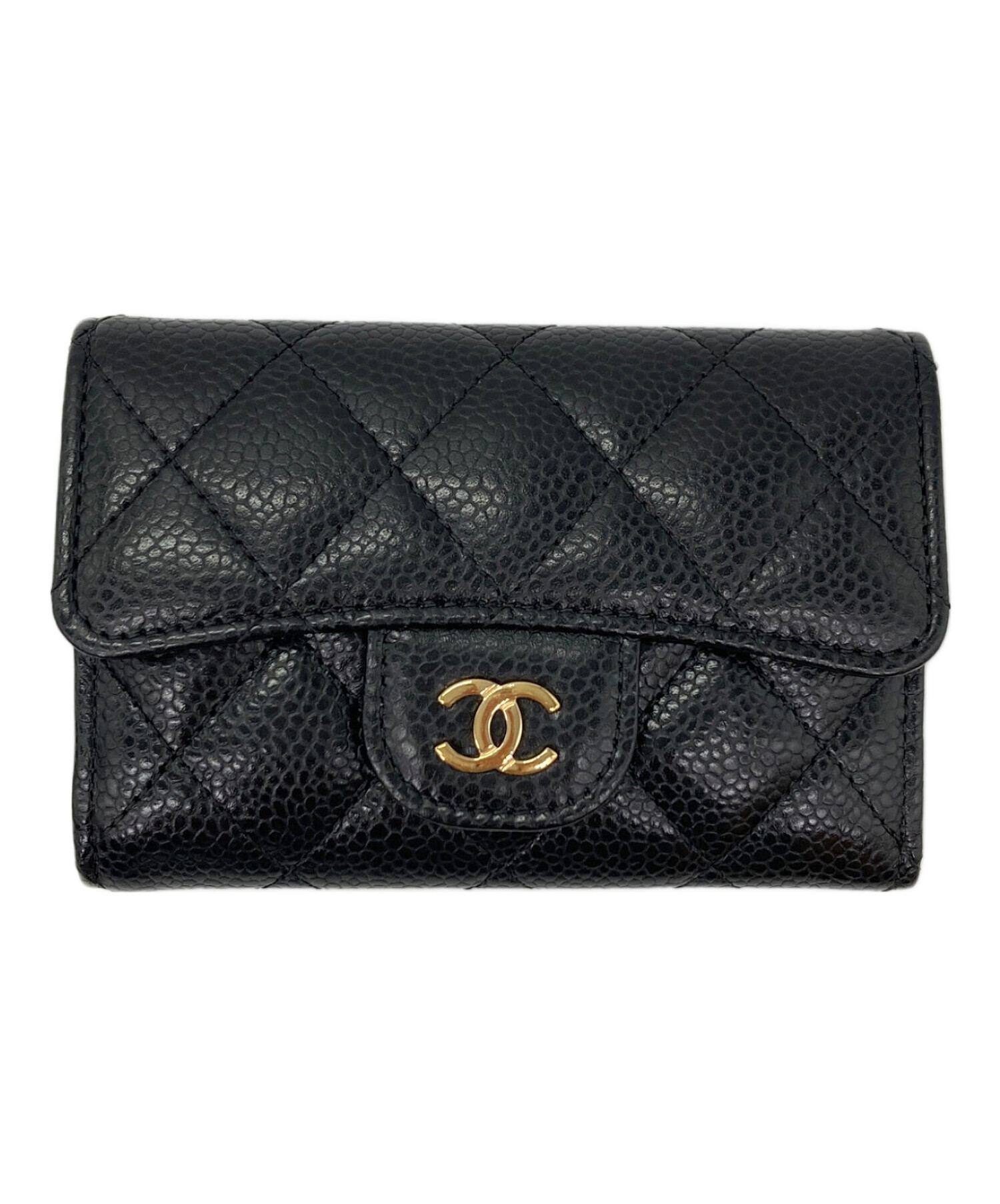 中古・古着通販】CHANEL (シャネル) マトラッセカードケース ブラック