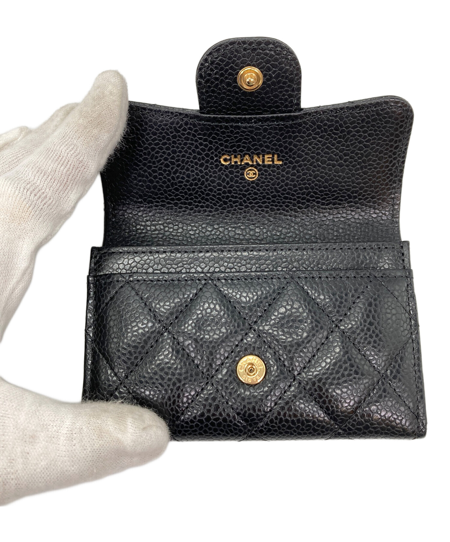 中古・古着通販】CHANEL (シャネル) マトラッセカードケース ブラック