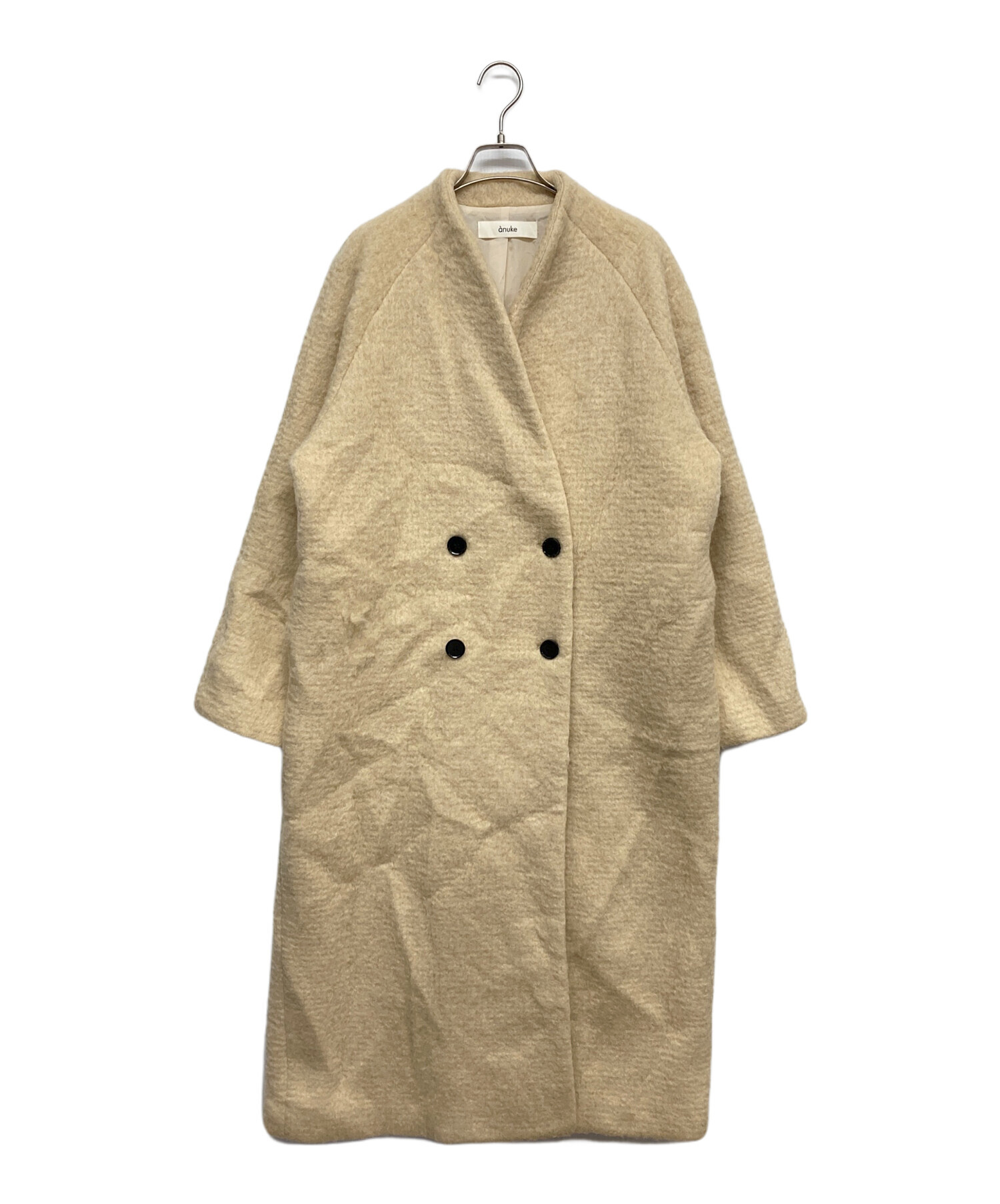 中古・古着通販】anuke (アンヌーク) シャギーコート ベージュ サイズ