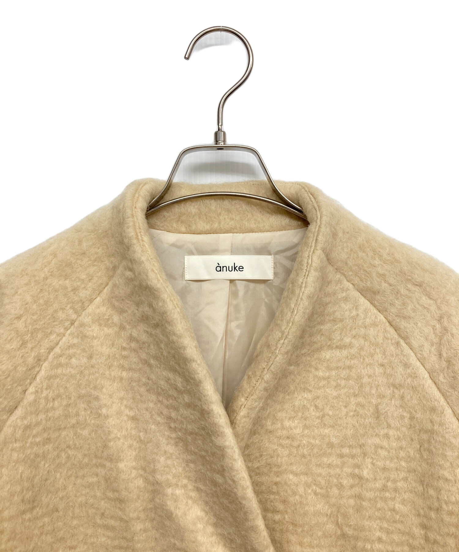 中古・古着通販】anuke (アンヌーク) シャギーコート ベージュ サイズ