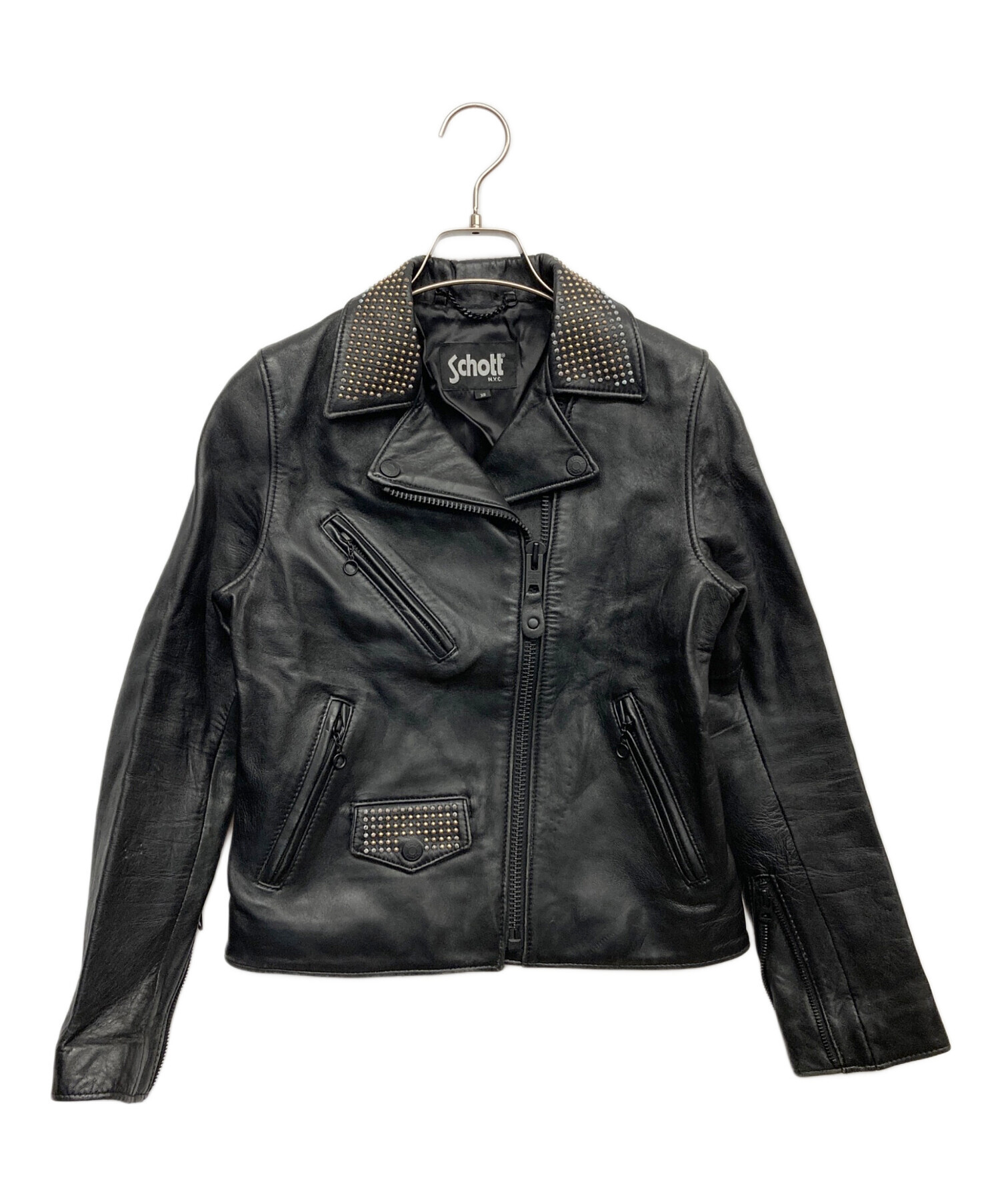 中古・古着通販】Schott (ショット) スタッズラムレザーダブル