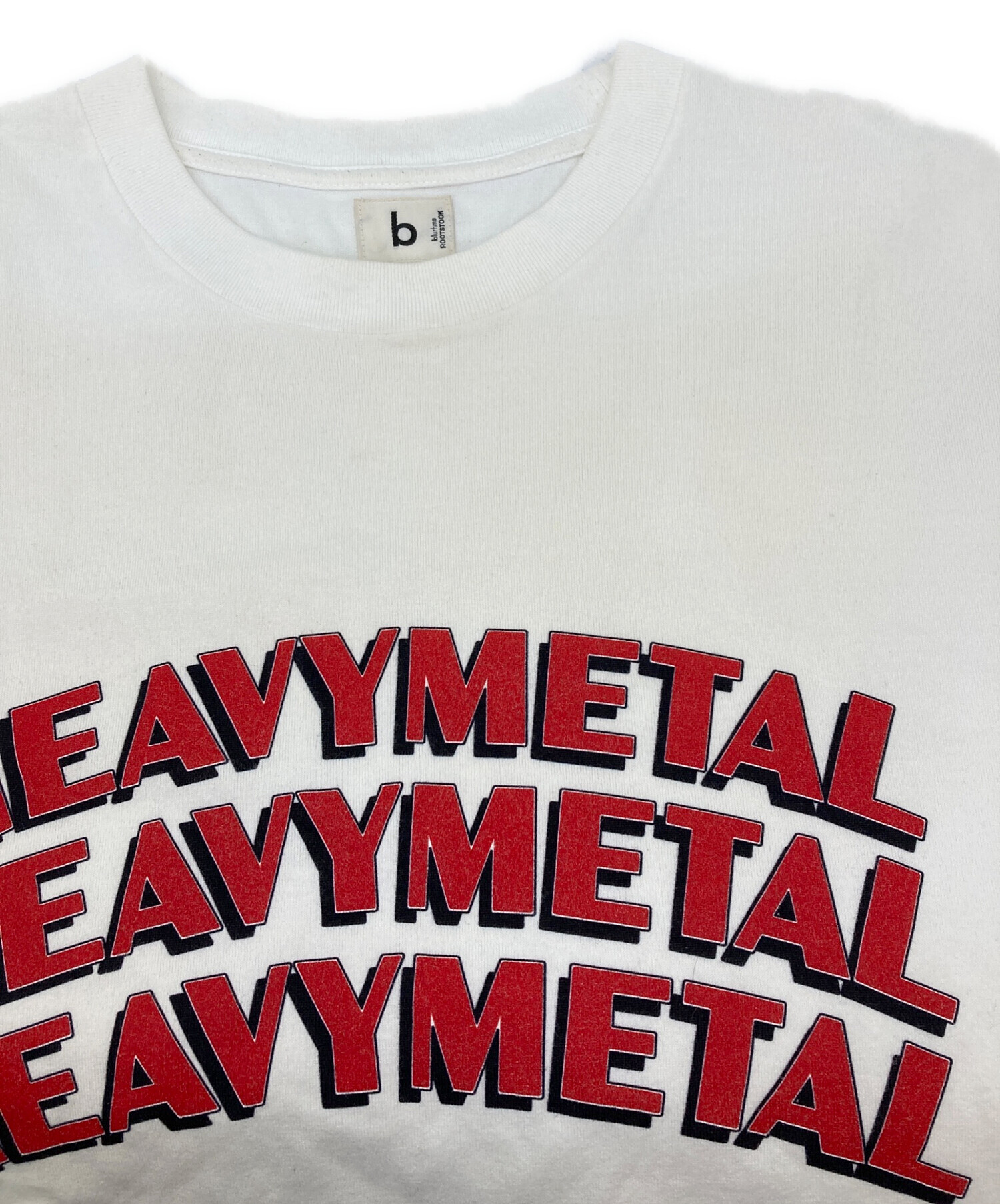 中古・古着通販】blurhms (ブラームス) HEAVY METALプリントT ホワイト 