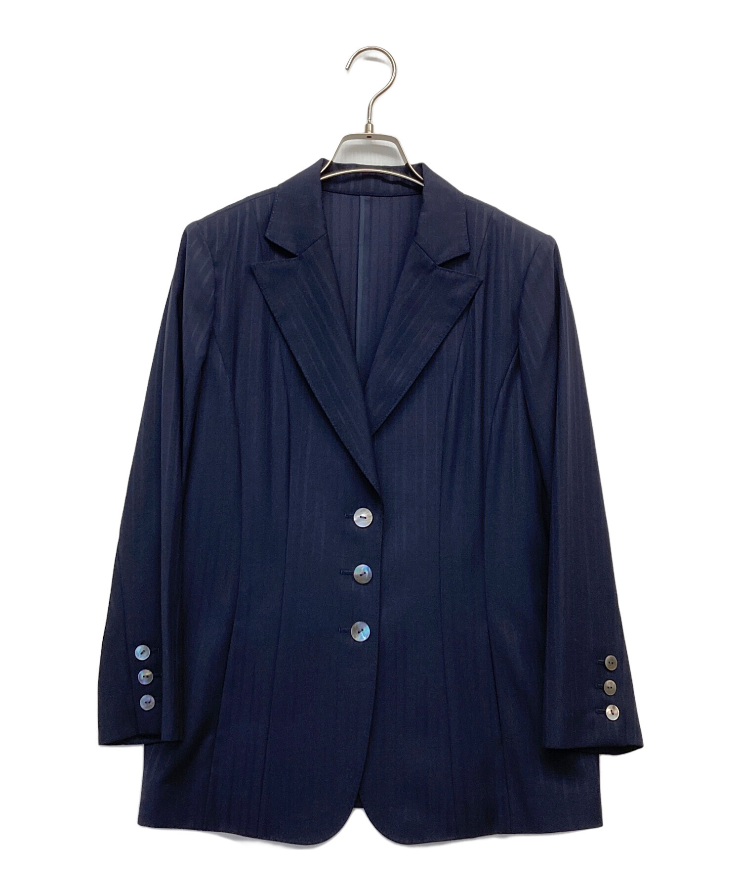 中古・古着通販】LEILIAN (レリアン) ウールジャケット ネイビー 