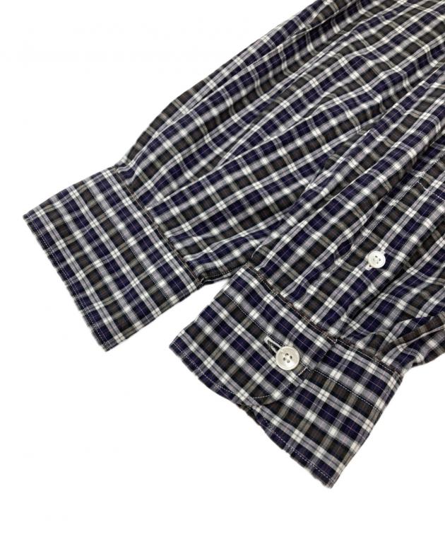 中古・古着通販】COMOLI (コモリ) タータンチェックシャツ ネイビー