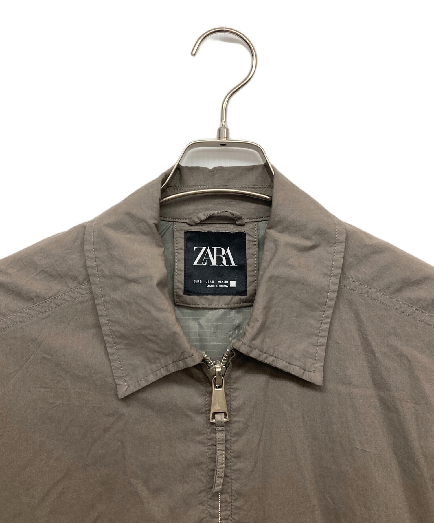 中古・古着通販】ZARA (ザラ) ジップアップジャケット カーキ サイズ:S