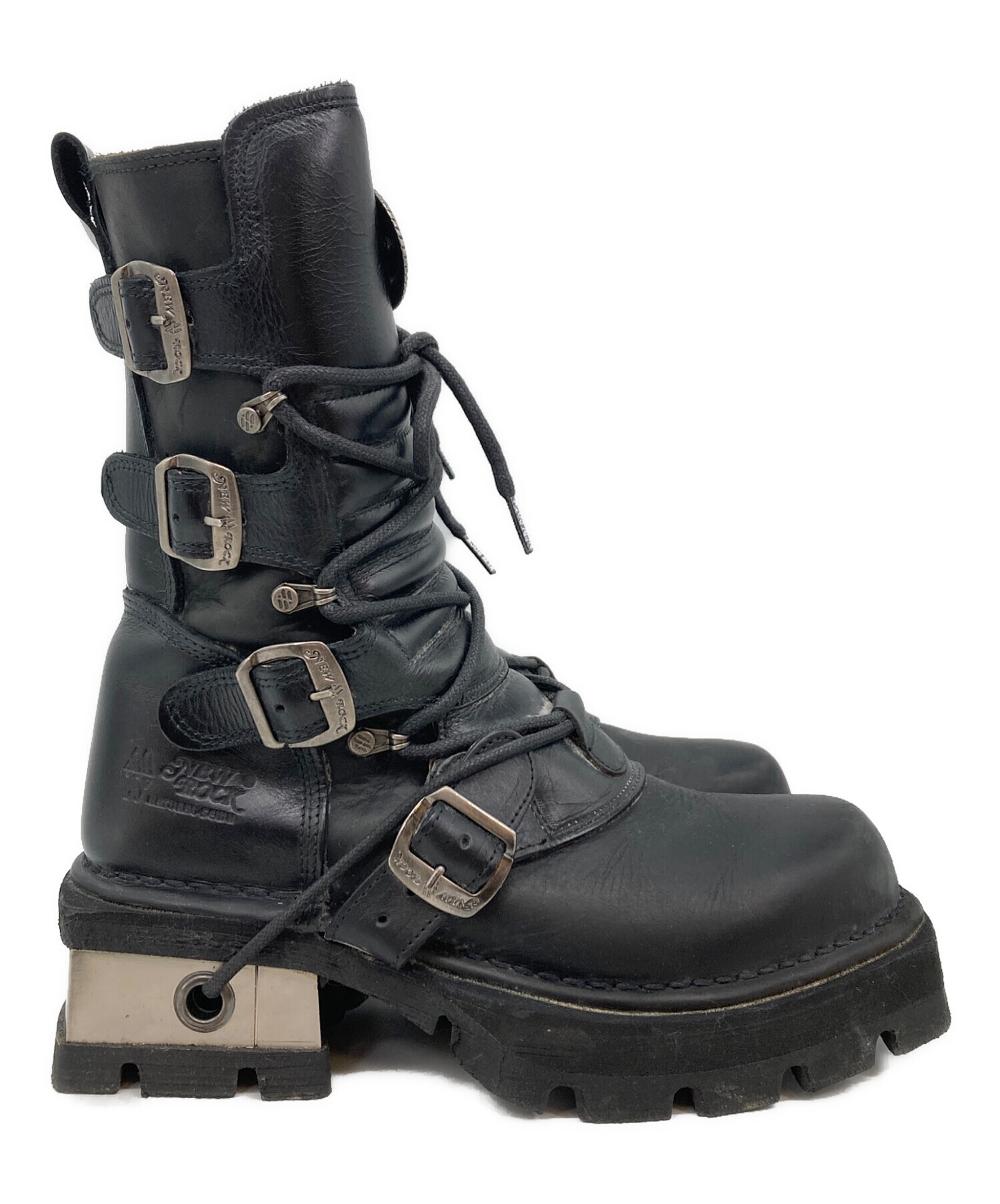 中古・古着通販】NEW ROCK (ニューロック) ロングブーツ ブラック 