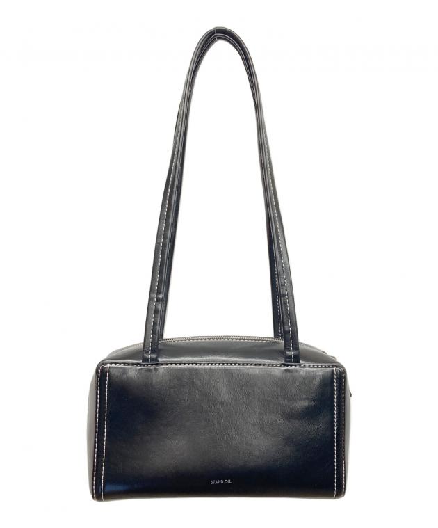 未使用品. Stand oil 黒いレザーショルダーバッグ 美品 スタンドオイル ショルダーバッグ 肩掛け レディース STAND OIL