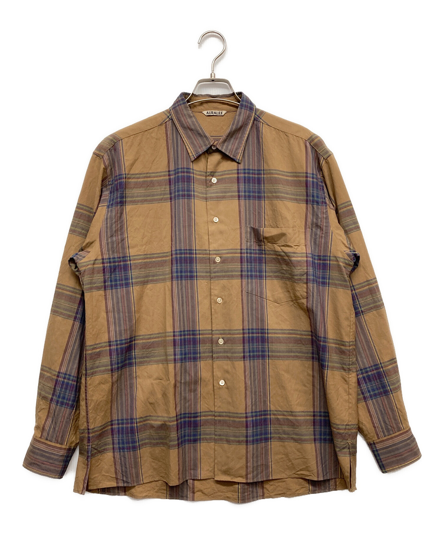 AURALEE (オーラリー) 18AW SUPER LIGHT WOOL CHECK SHIRTS A8AS01LC 