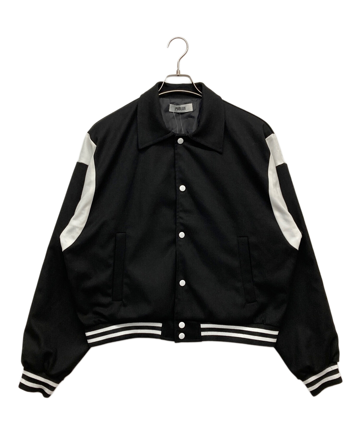 中古・古着通販】PUBLUX (パブリュクス) コーチスタジャン ブラック 