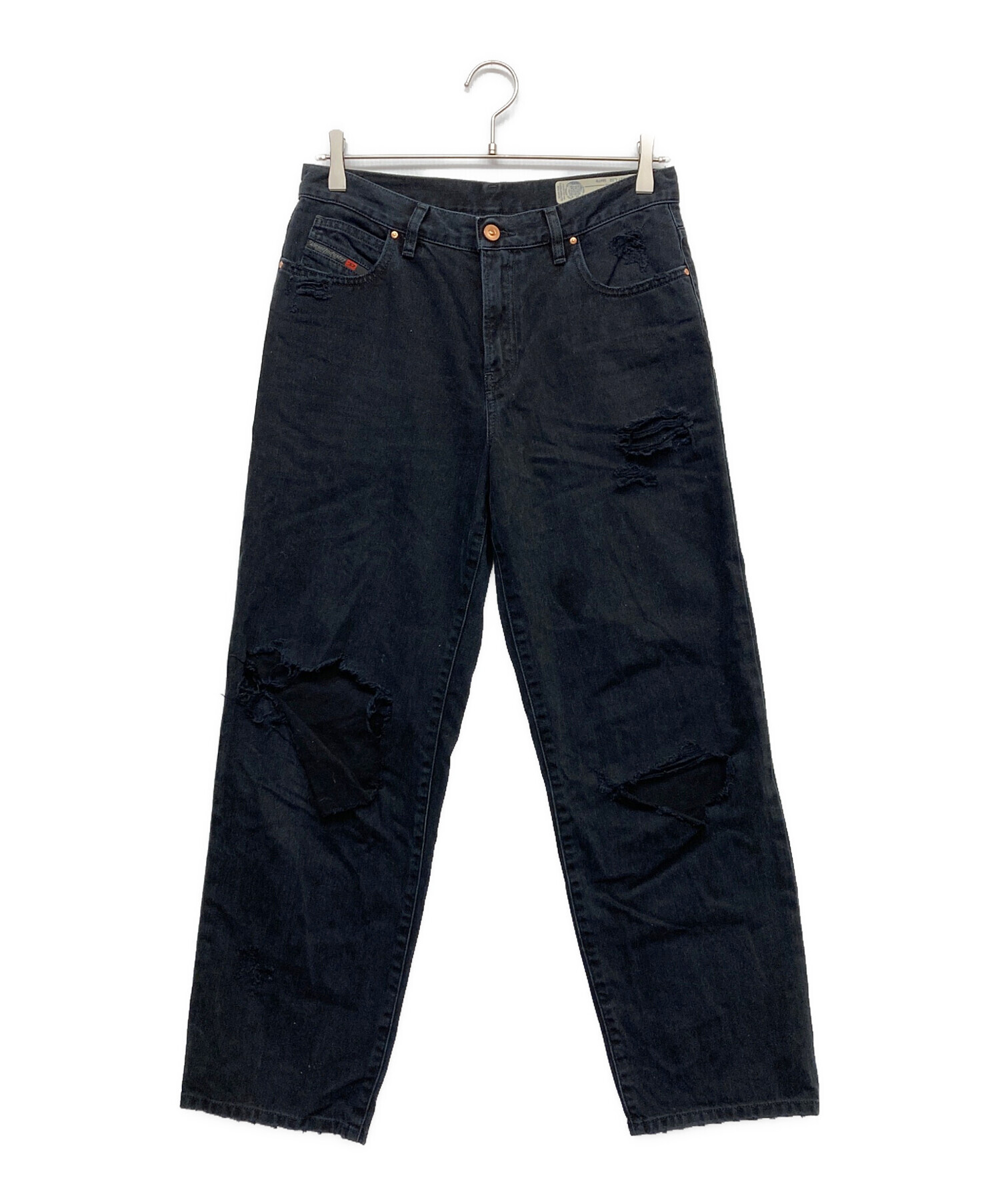 中古・古着通販】DIESEL (ディーゼル) クラッシュ加工ワイドデニム 