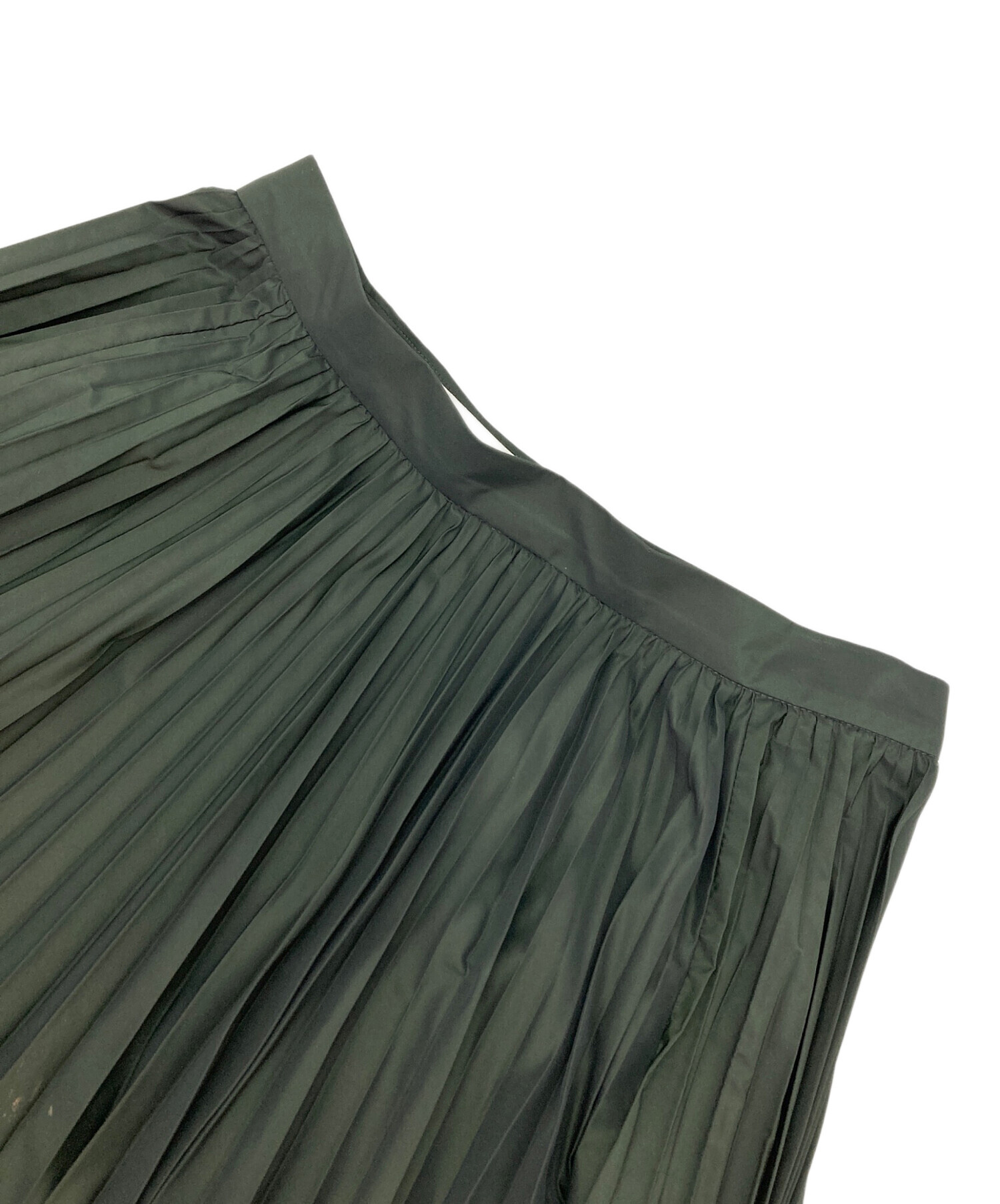 中古・古着通販】ENFOLD (エンフォルド) プリーツスカート カーキ  