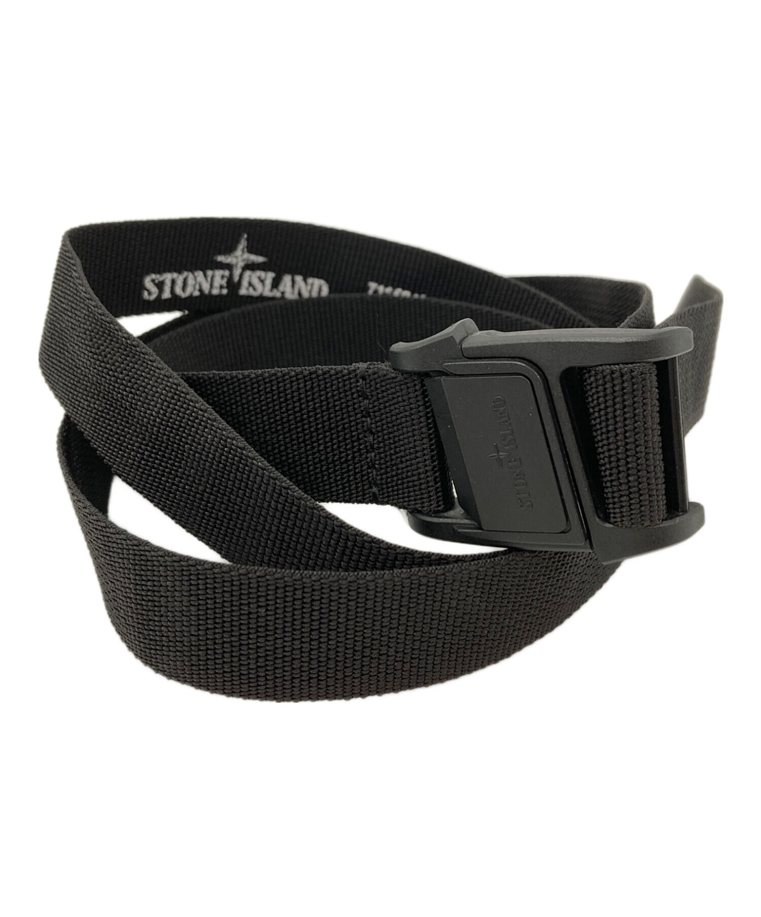 STONE  ブラック ナイロンベルト 中古・古着通販】STONE ISLAND (ストーンアイランド) フィドロックロゴ