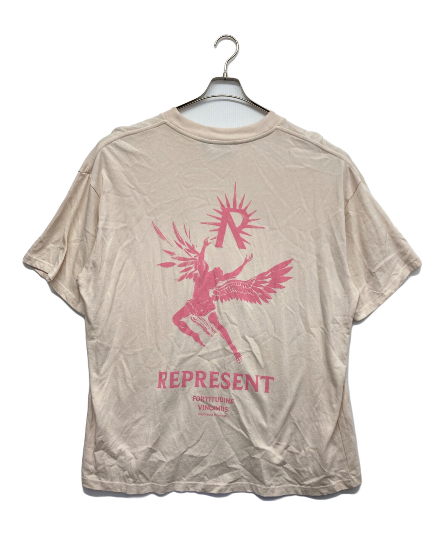 中古・古着通販】REPRESENT (リプレゼント) プリントTシャツ ベージュ 