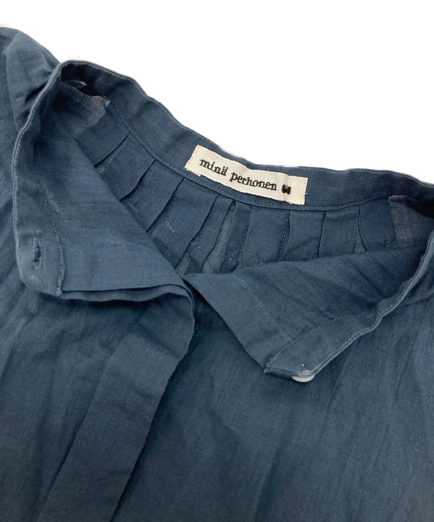 中古・古着通販】mina perhonen (ミナ ペルホネン) suu バンドカラー 