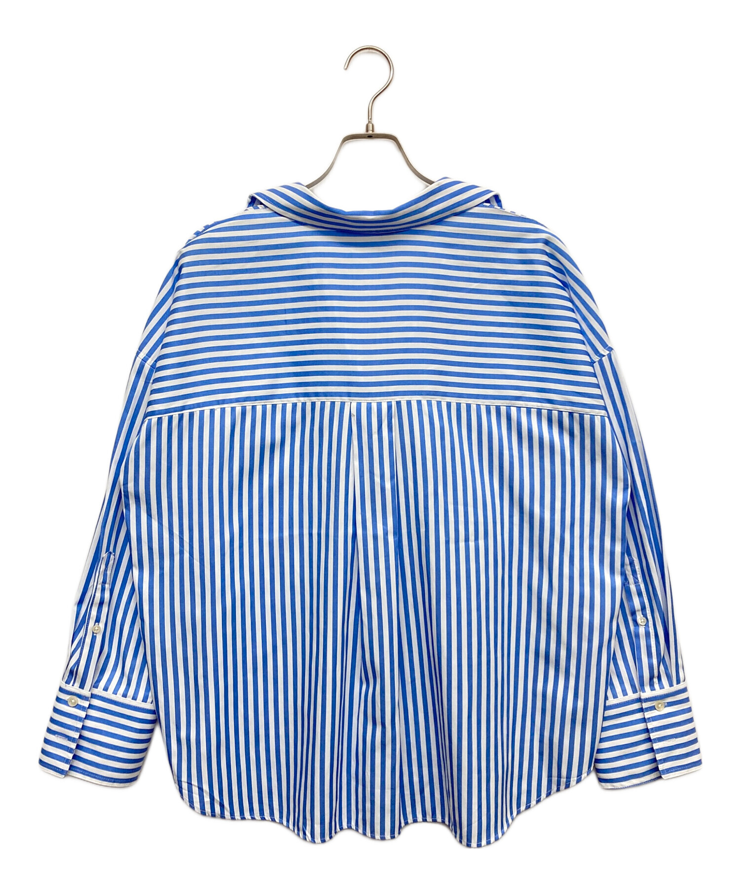 新品☆ZARA trf ザラ プリント入りストライプシャツ ZARA ザラ グラフィティプリント ストライプシャツ 半袖 XLサイズ