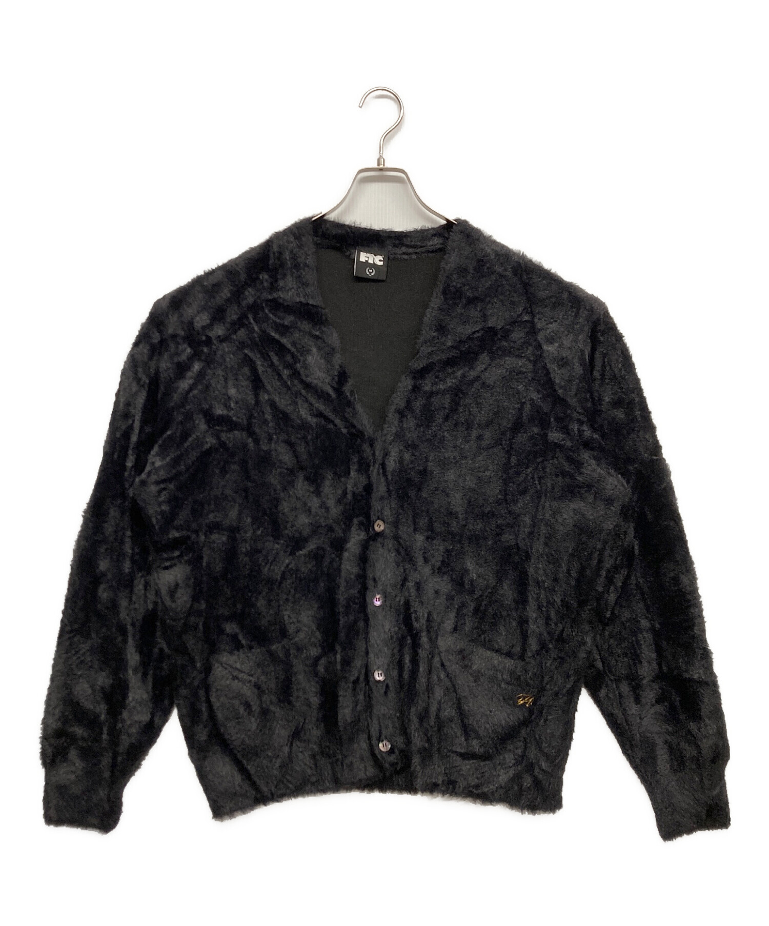 中古・古着通販】FTC (エフティーシー) シャギーカーディガン ブラック
