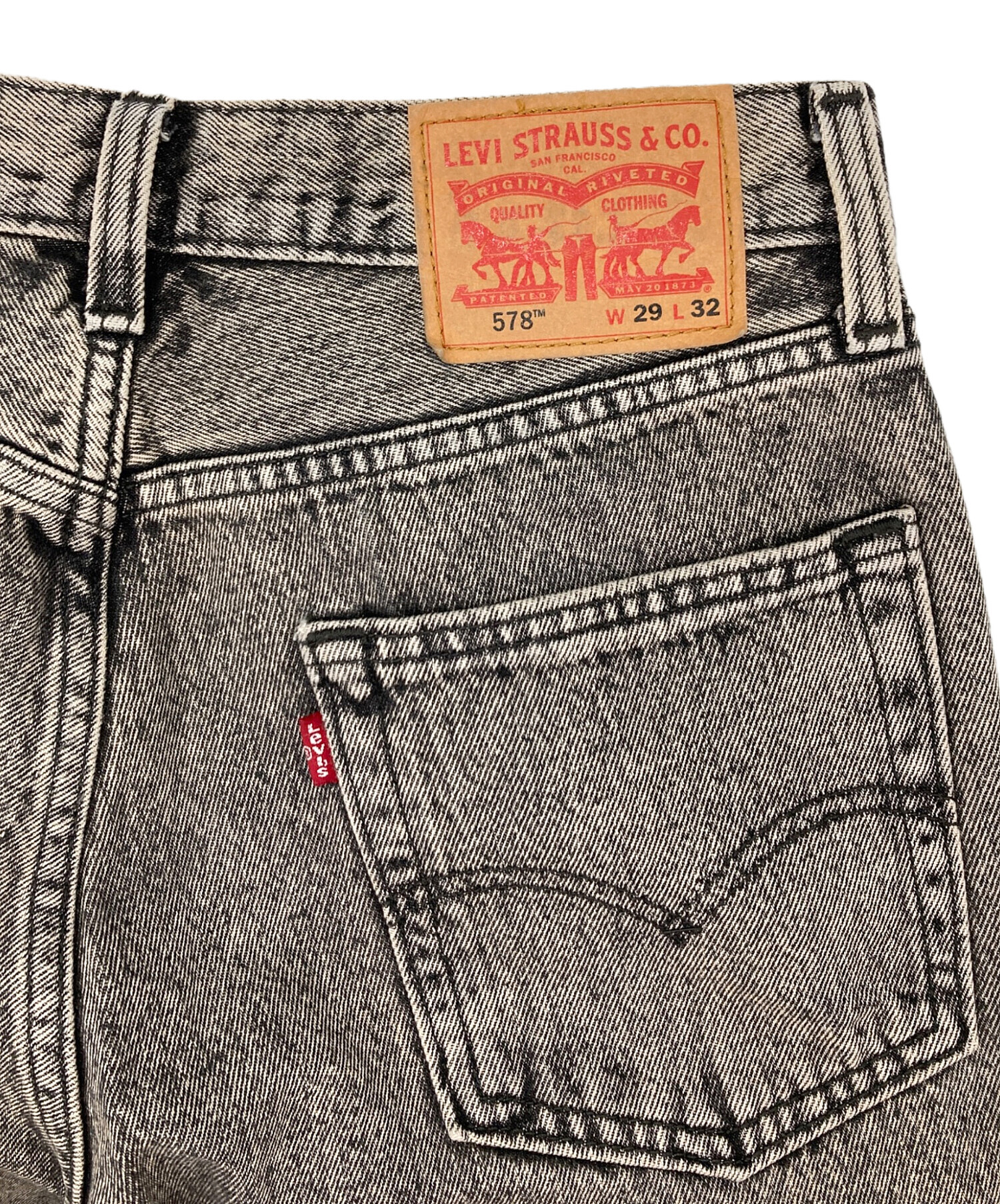 中古・古着通販】LEVI'S (リーバイス) 578デニムパンツ ブラック