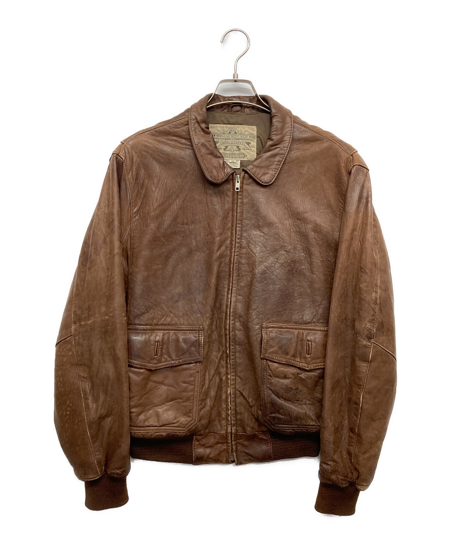 BANANA REPUBLIC 80sブラウンレザージャケット 中古・古着通販】BANANA REPUBLIC (バナナリパブリック) 80sA-2型