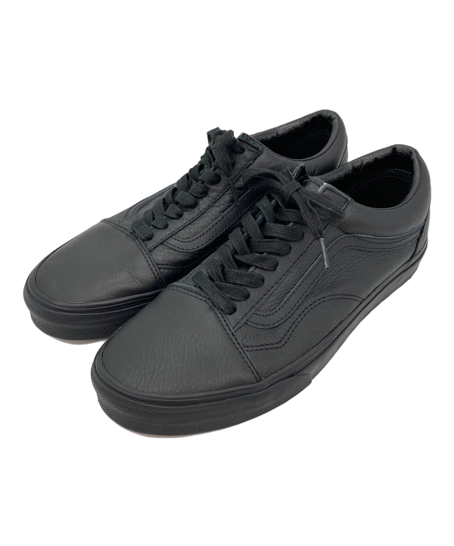 中古・古着通販】VANS (バンズ) レザーオールドスクール ブラック 