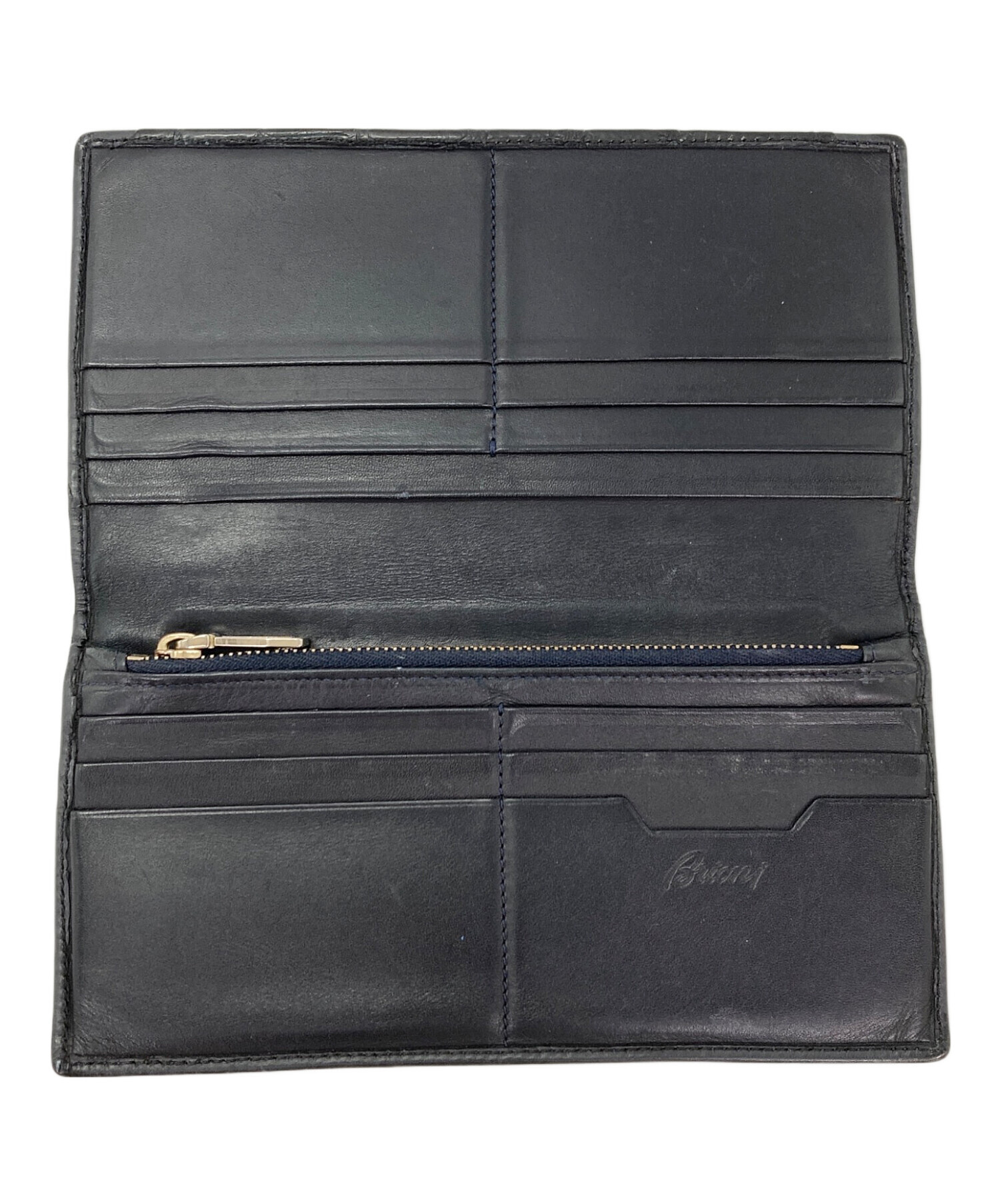 【高級】Brioni ブリオーニ 本革 長財布 イタリア製 中古・古着通販】BRIONI (ブリオーニ) 長財布 ブラック｜ブランド