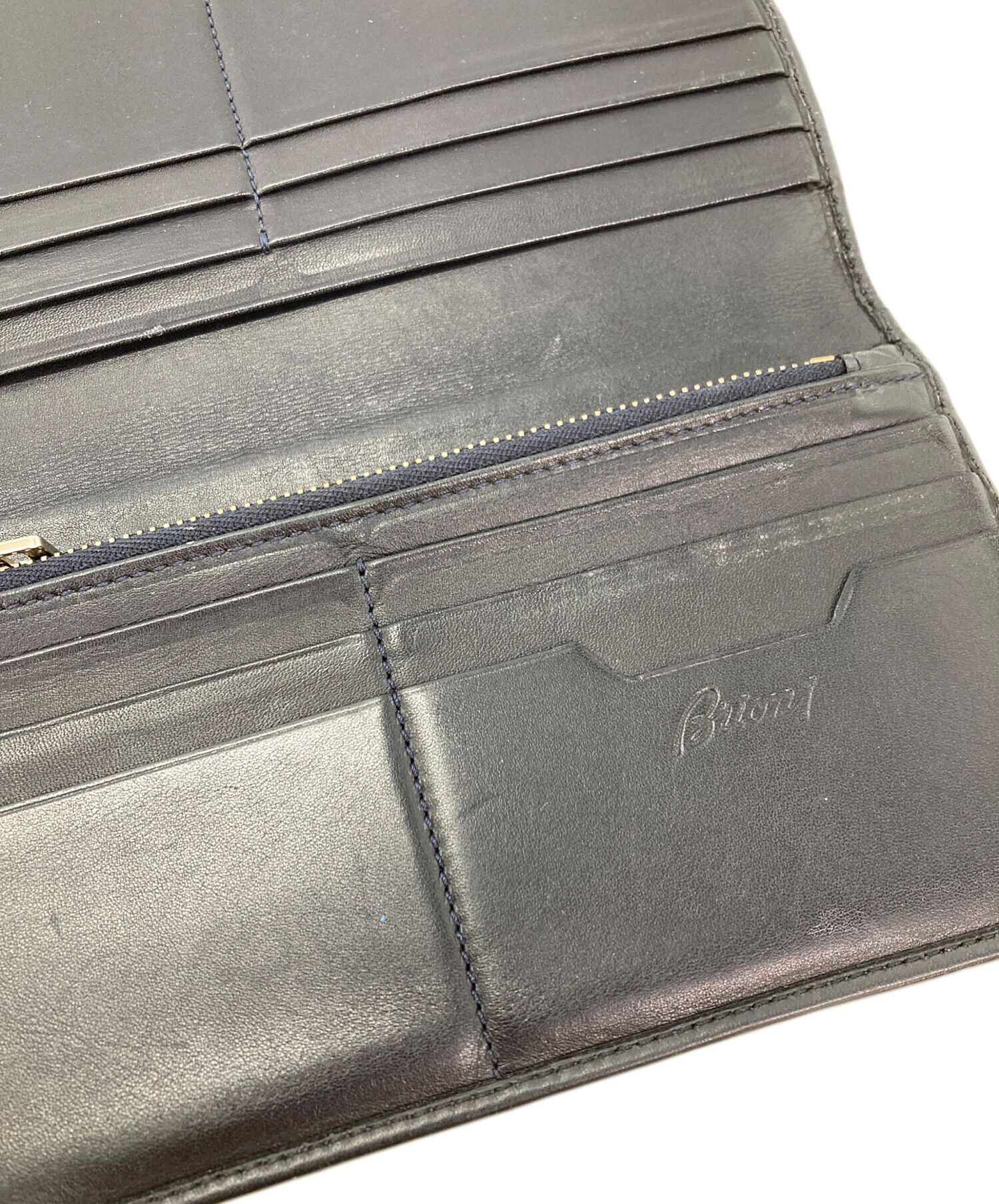 【高級】Brioni ブリオーニ 本革 長財布 イタリア製 中古・古着通販】BRIONI (ブリオーニ) 長財布 ブラック｜ブランド