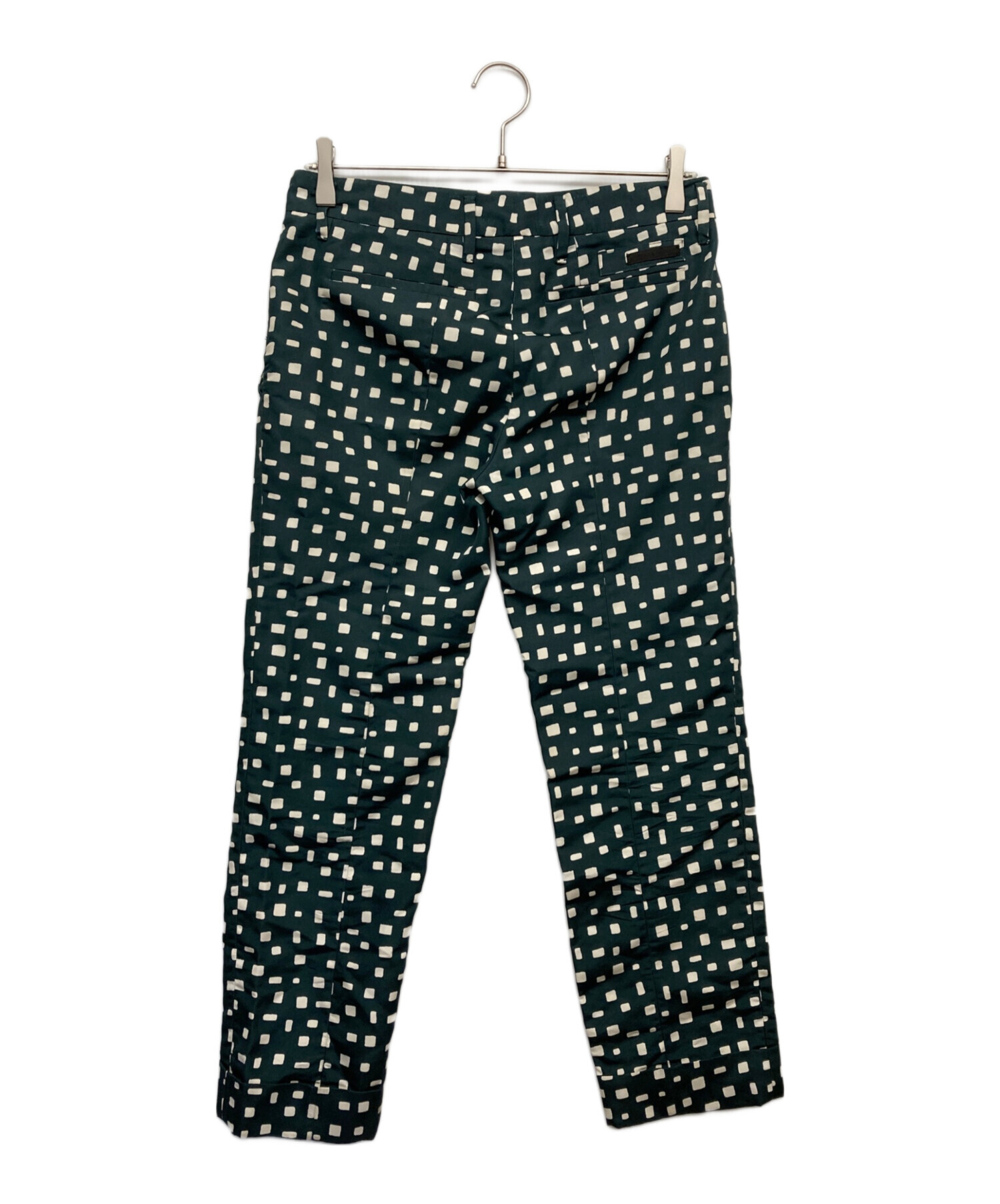 PRADA プラダ ロゴ入り 花柄 パンツ 中古・古着通販】PRADA (プラダ) 総柄パンツ グリーン サイズ:38