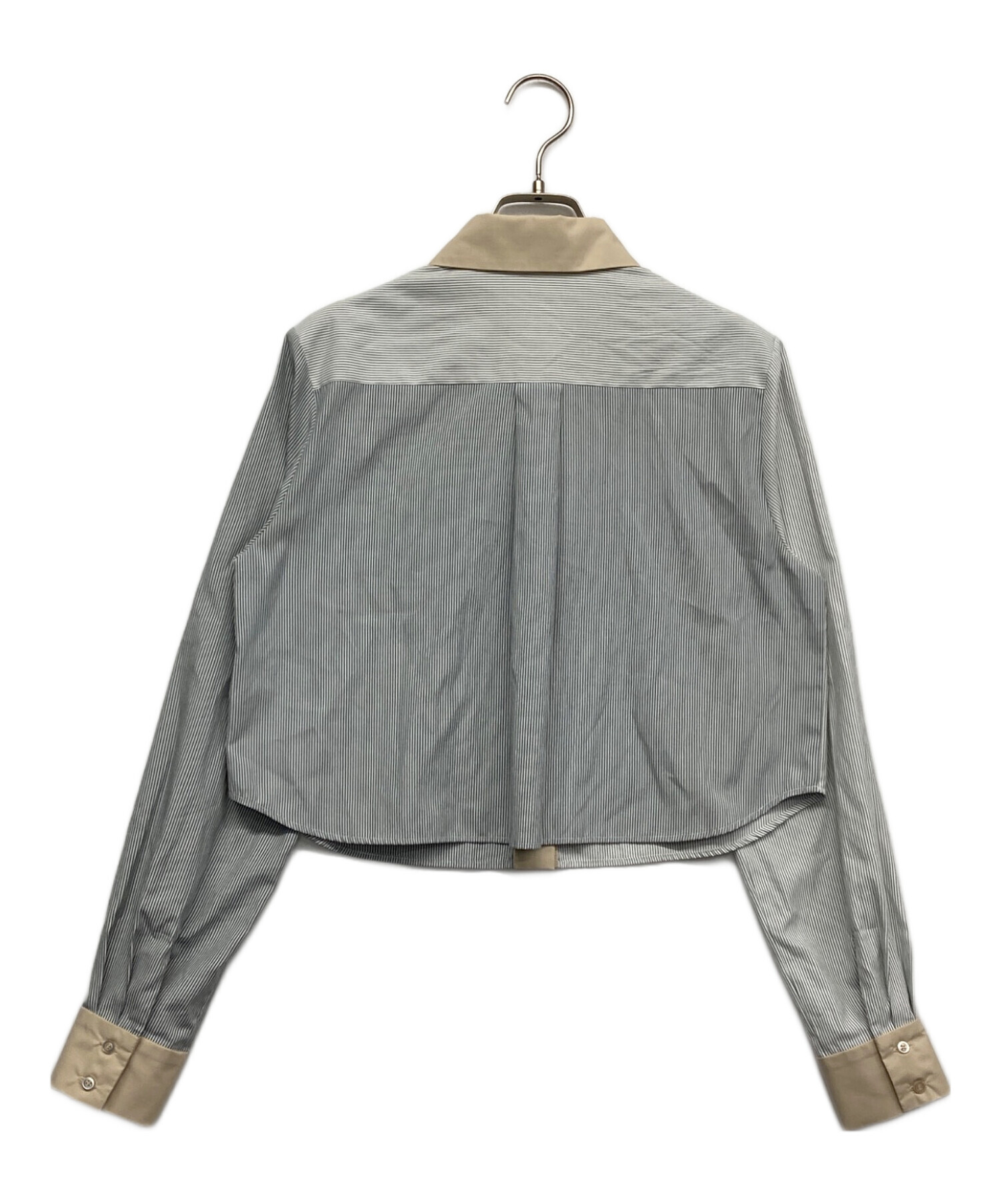 中古・古着通販】FURFUR (ファーファー) ストライプクロップドシャツ 