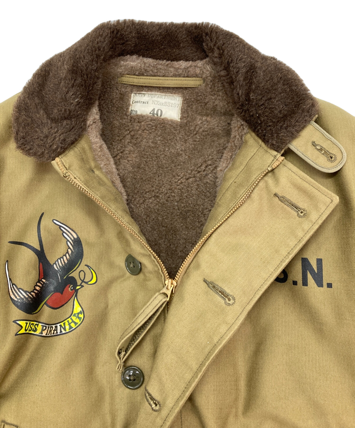 リアルマッコイズ THE REALMcCOY'S デッキジャケット 40 美品 中古・古着通販】THE REAL McCOY'S (ザ・リアルマッコイズ) N-1 KHAKI