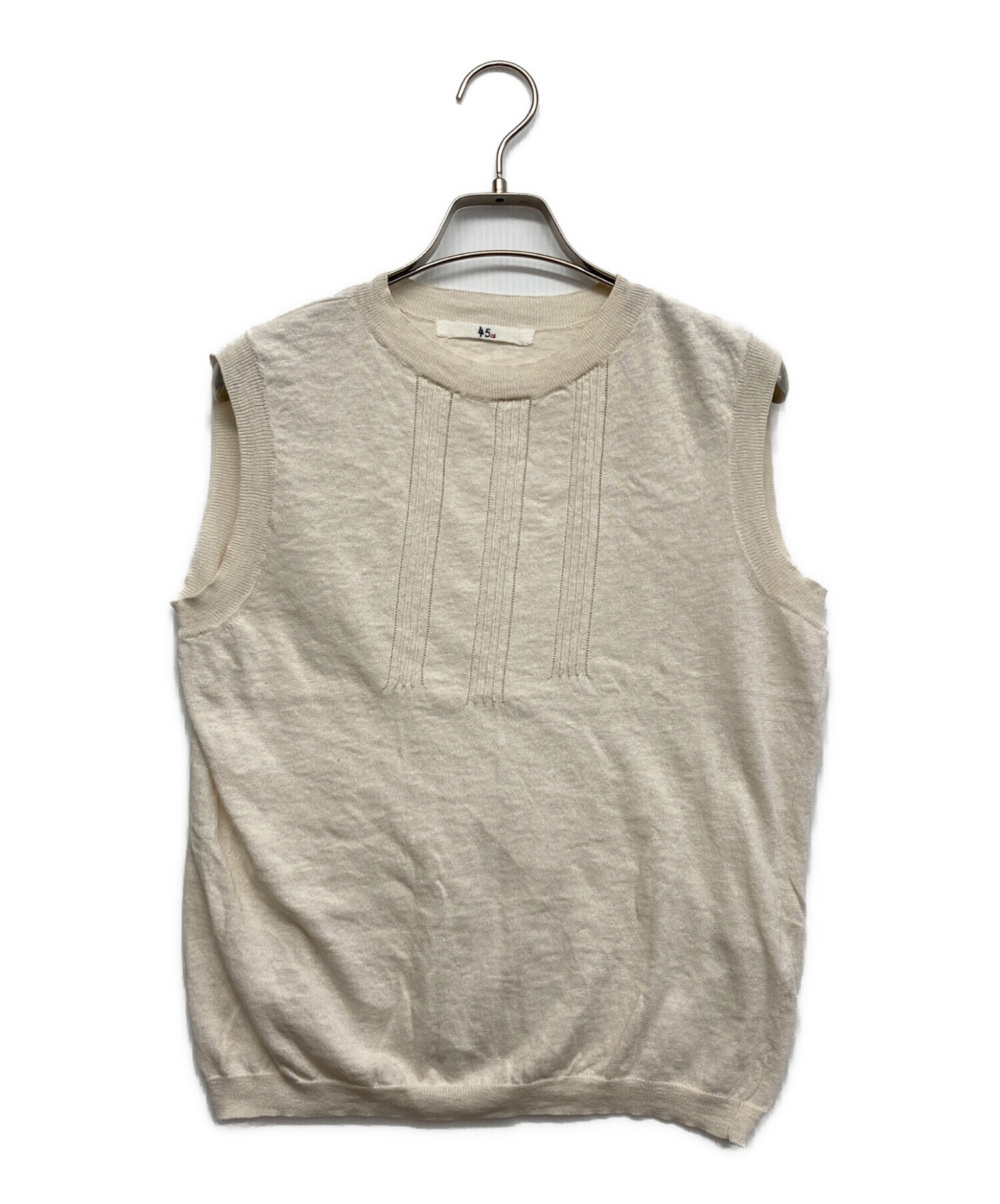 45R ノースリーブコットンシャツ