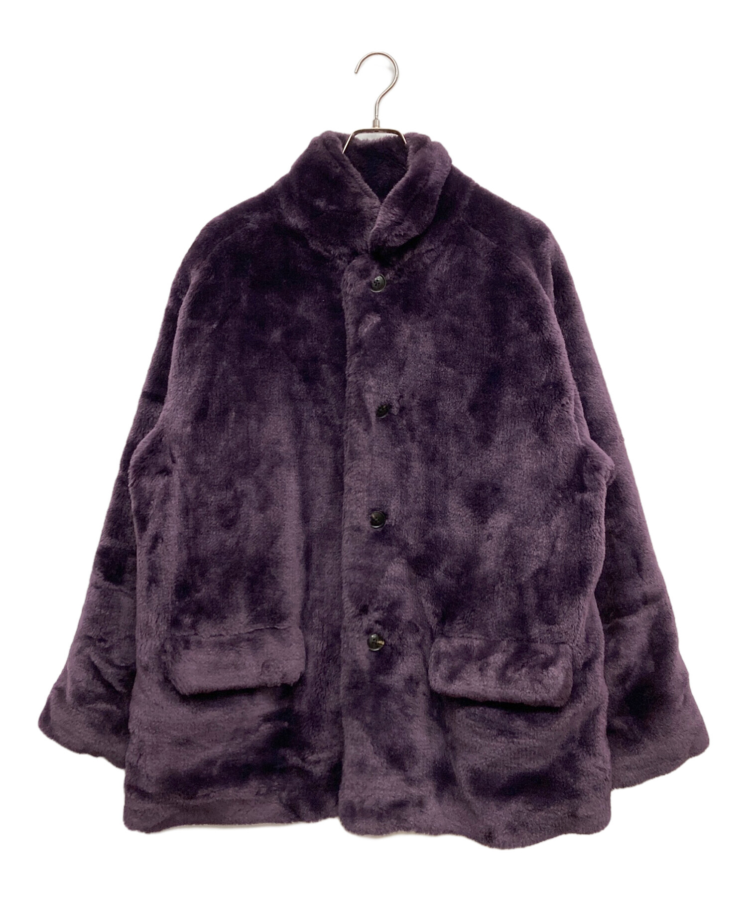 m*n様 ニードルス フェイクファー ピーコート L HM075 needles 中古・古着通販】Needles (ニードルズ) フェイクファーコート パープル