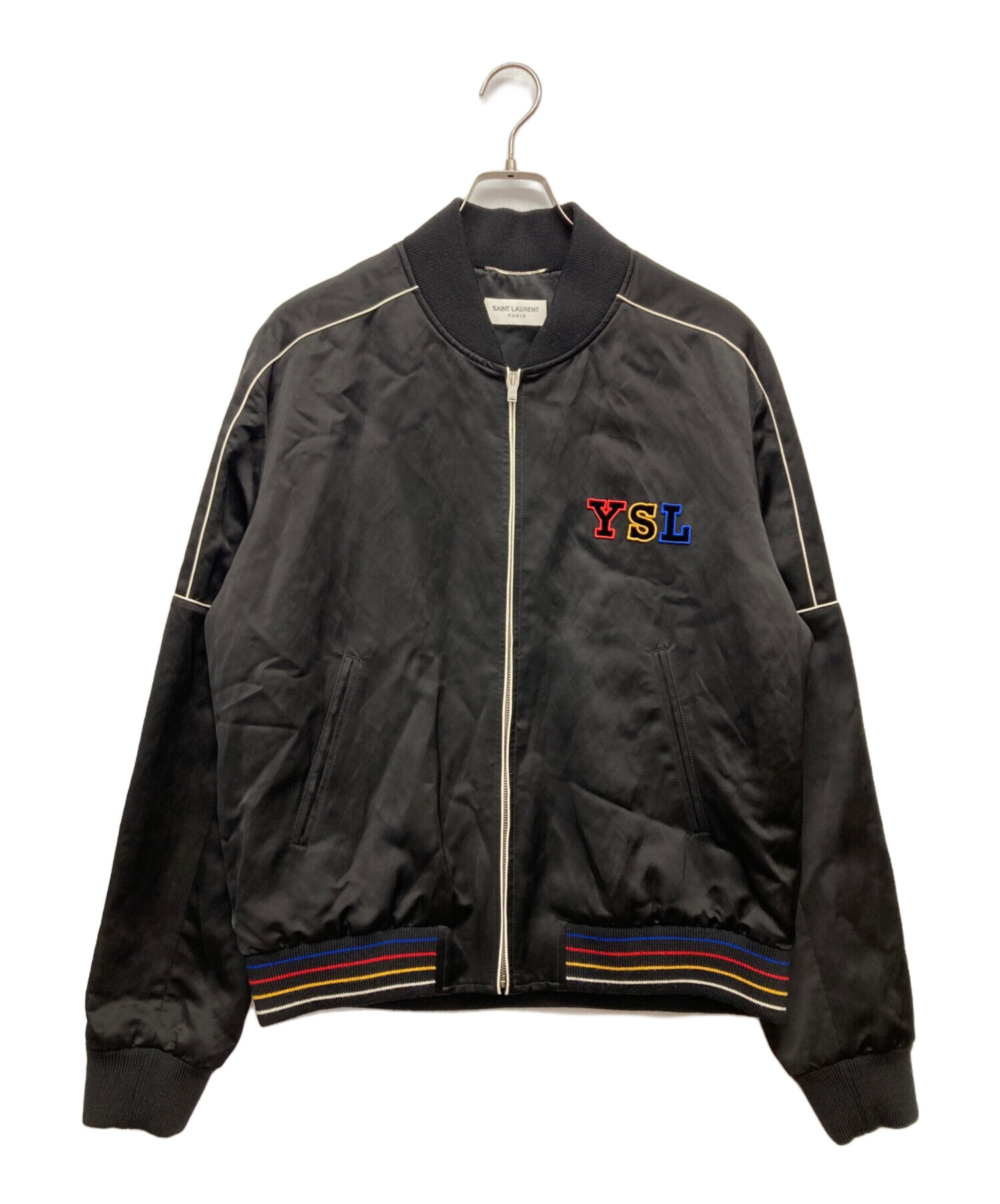 Saint Laurent Paris サテンジャケット 中古・古着通販】Saint Laurent Paris (サンローランパリ) サテン