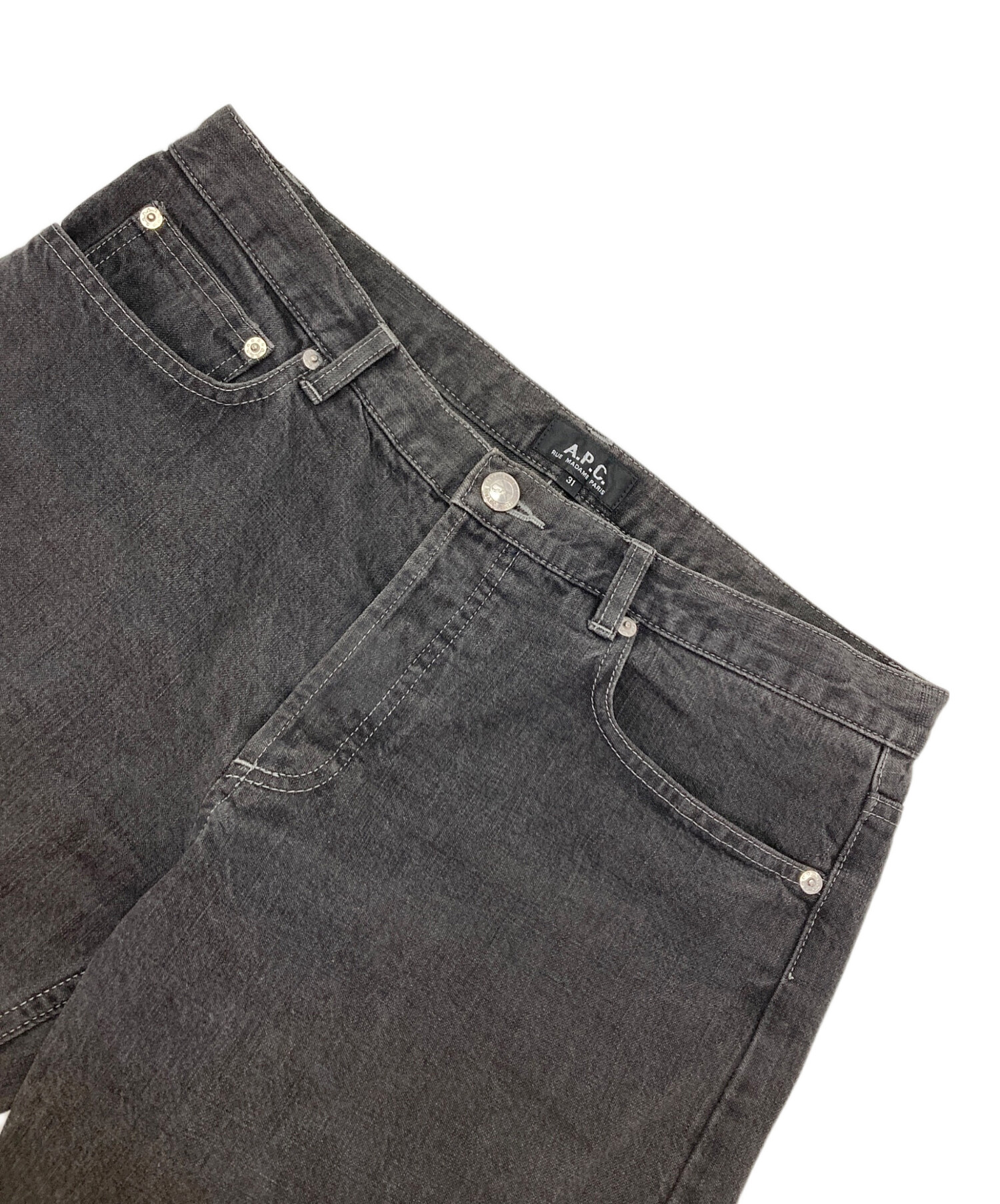 中古・古着通販】A.P.C. (アーペーセー) デニムパンツ ブラック サイズ 