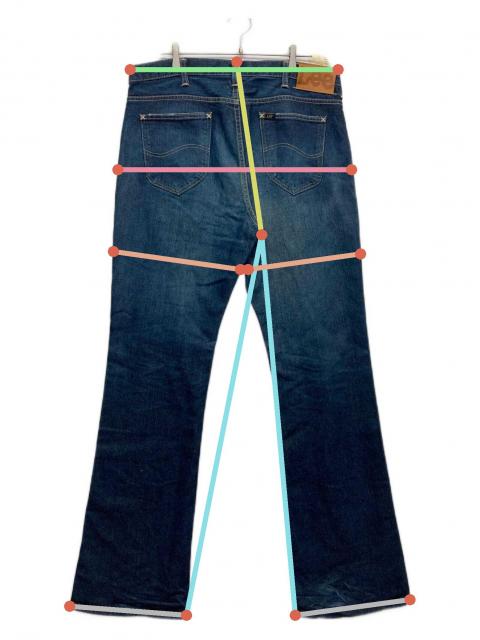 中古・古着通販】LEE (リー) 102ブーツカットデニムパンツ ブルー