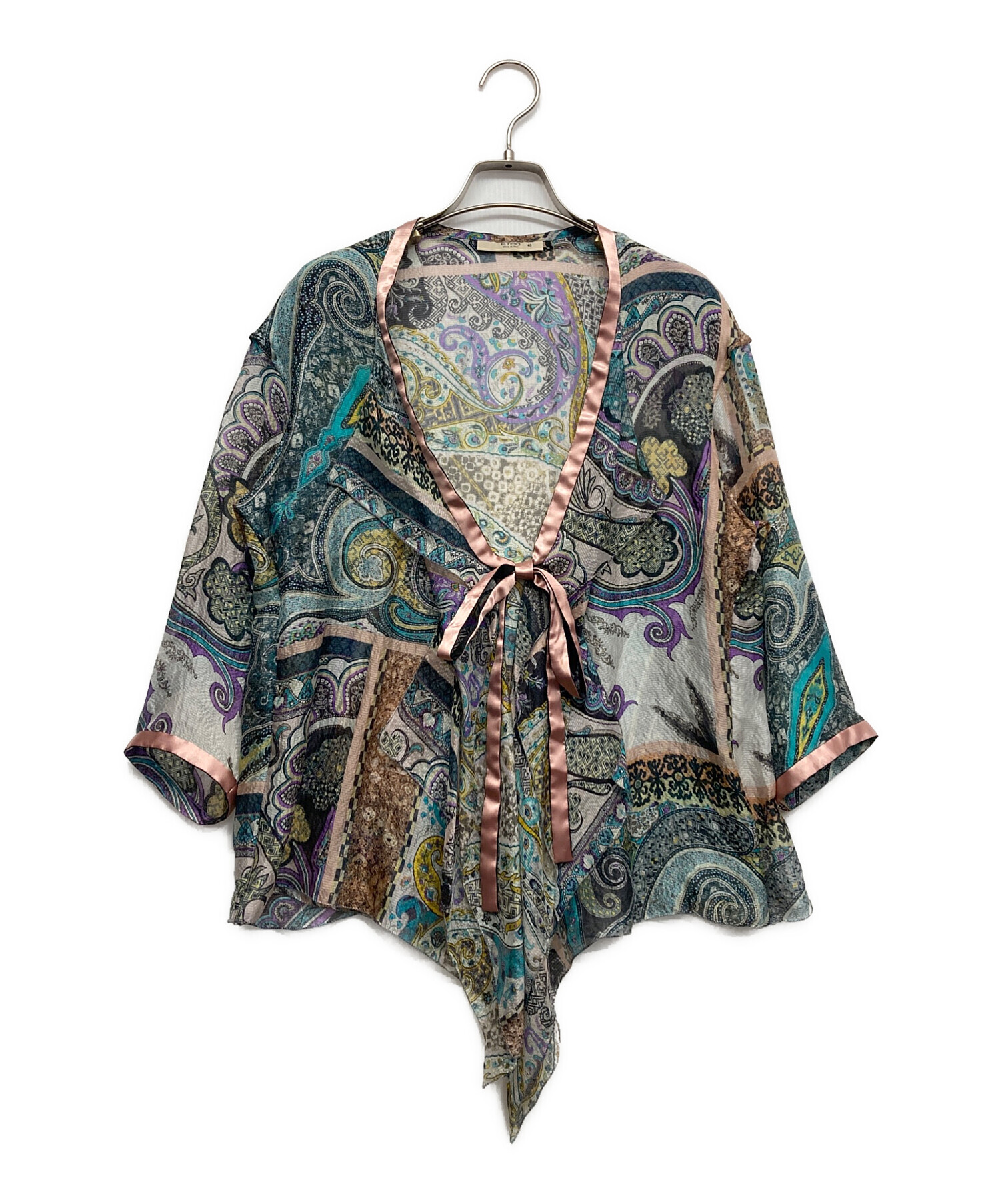 中古・古着通販】ETRO (エトロ) 総柄シルクブラウス マルチカラー 
