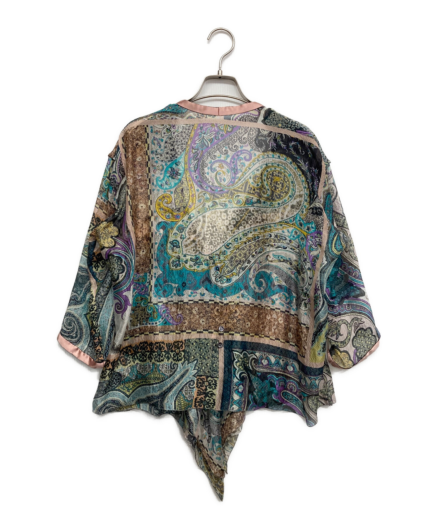 中古・古着通販】ETRO (エトロ) 総柄シルクブラウス マルチカラー 