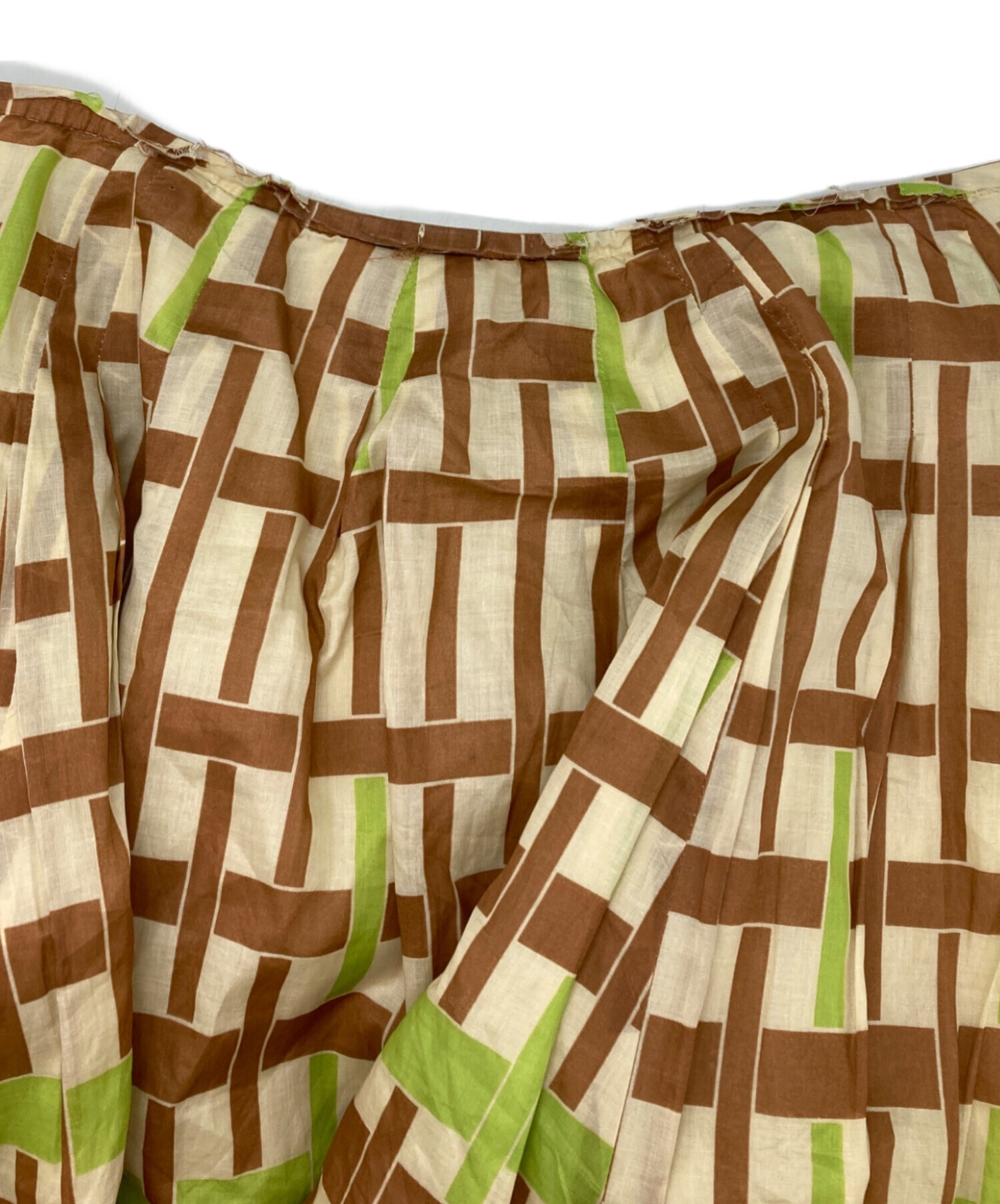 中古・古着通販】MARNI (マルニ) 総柄スカート ブラウン×グリーン