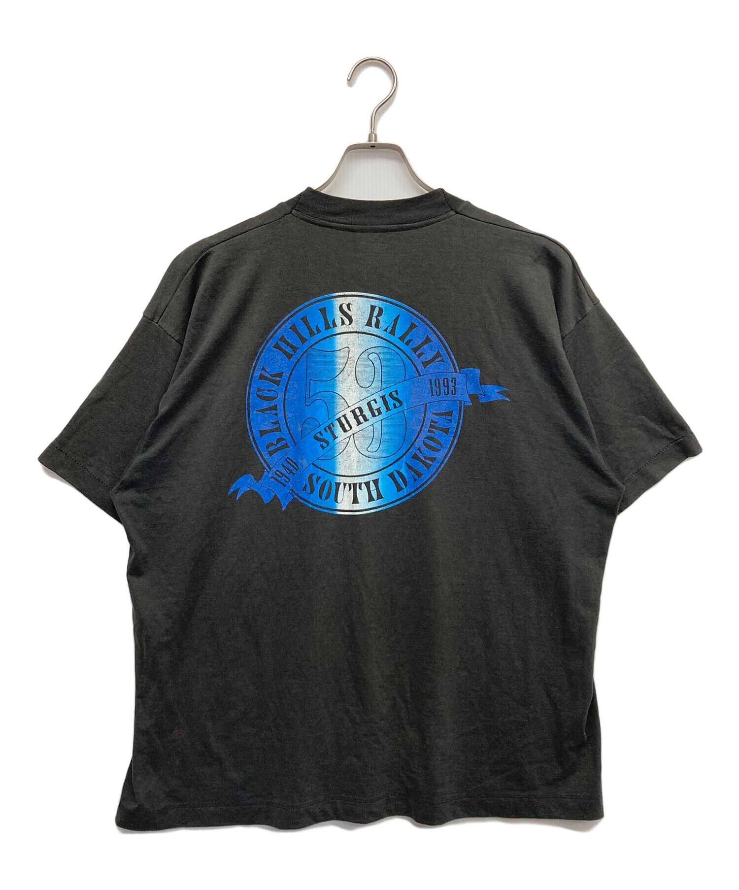80s STURGIS ブラックヒルズ Tシャツ ブラック フェード Mサイズ 