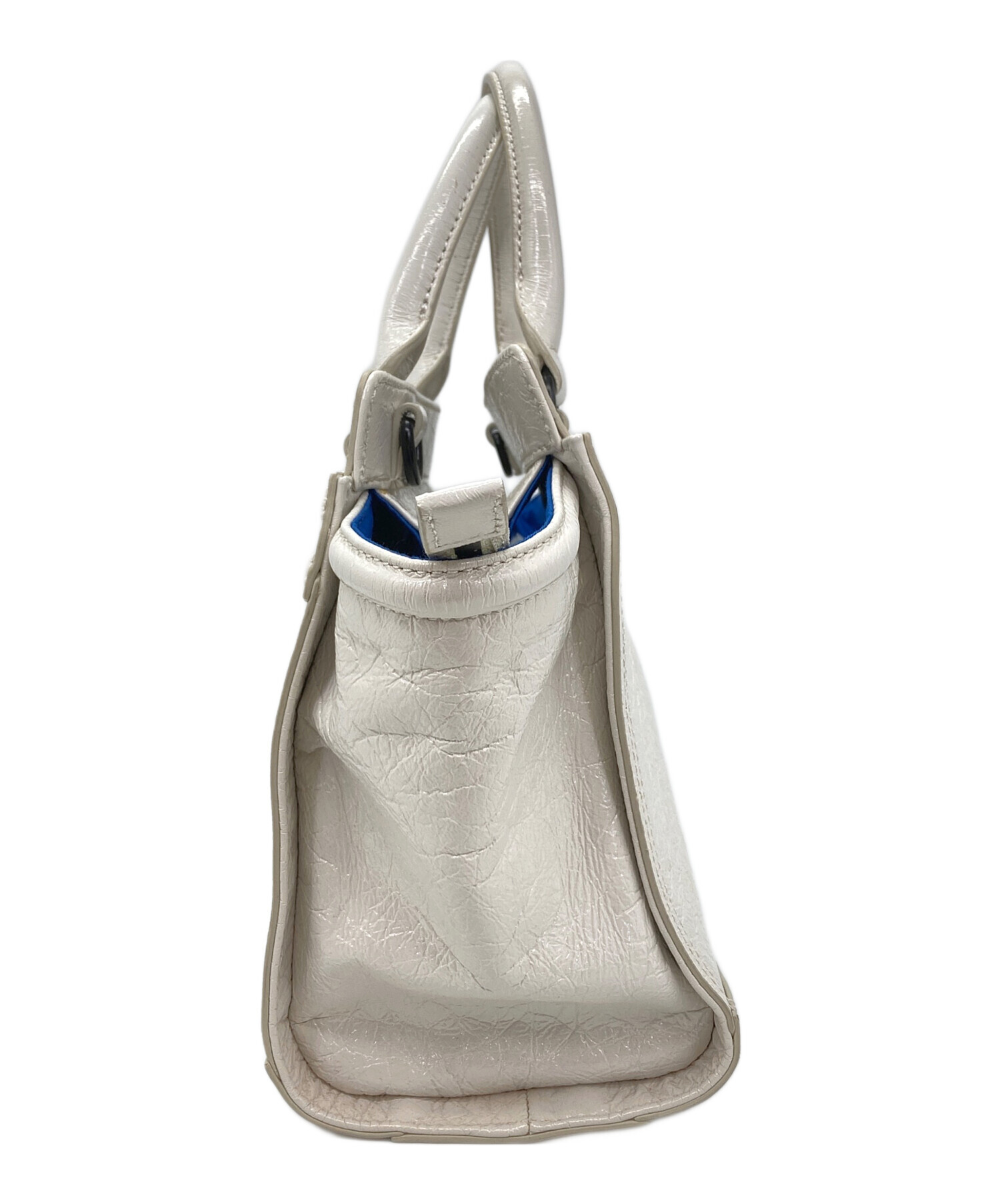 中古・古着通販】DIESEL (ディーゼル) レザーハンドバッグ ホワイト 
