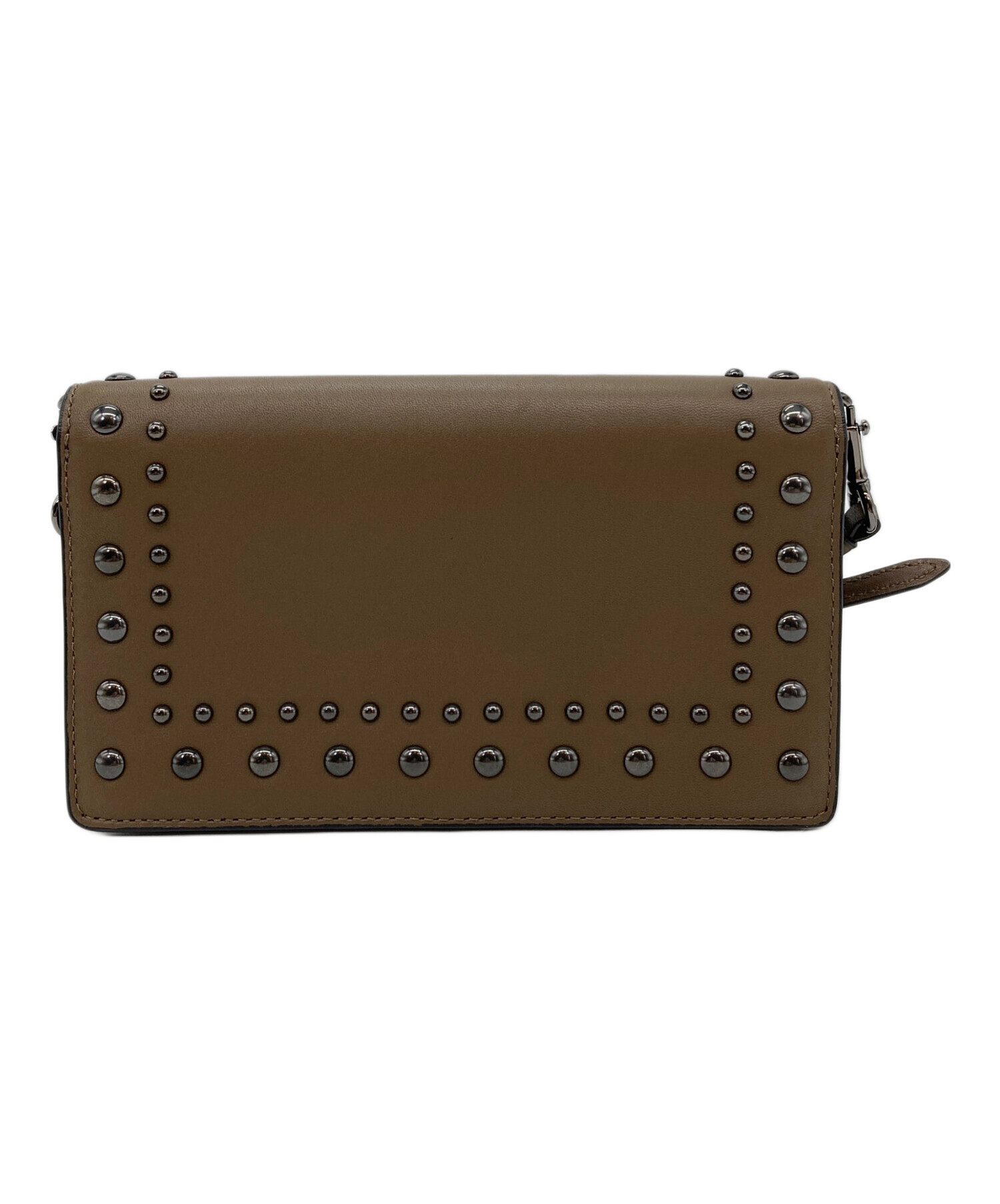 中古・古着通販】COACH (コーチ) レザーウォレットショルダーバッグ 