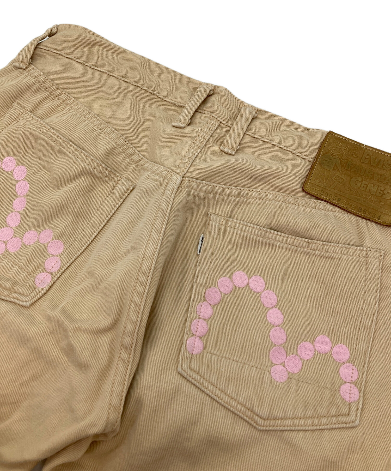 中古・古着通販】EVISU (エヴィス) デニムパンツ ベージュ サイズ:36 