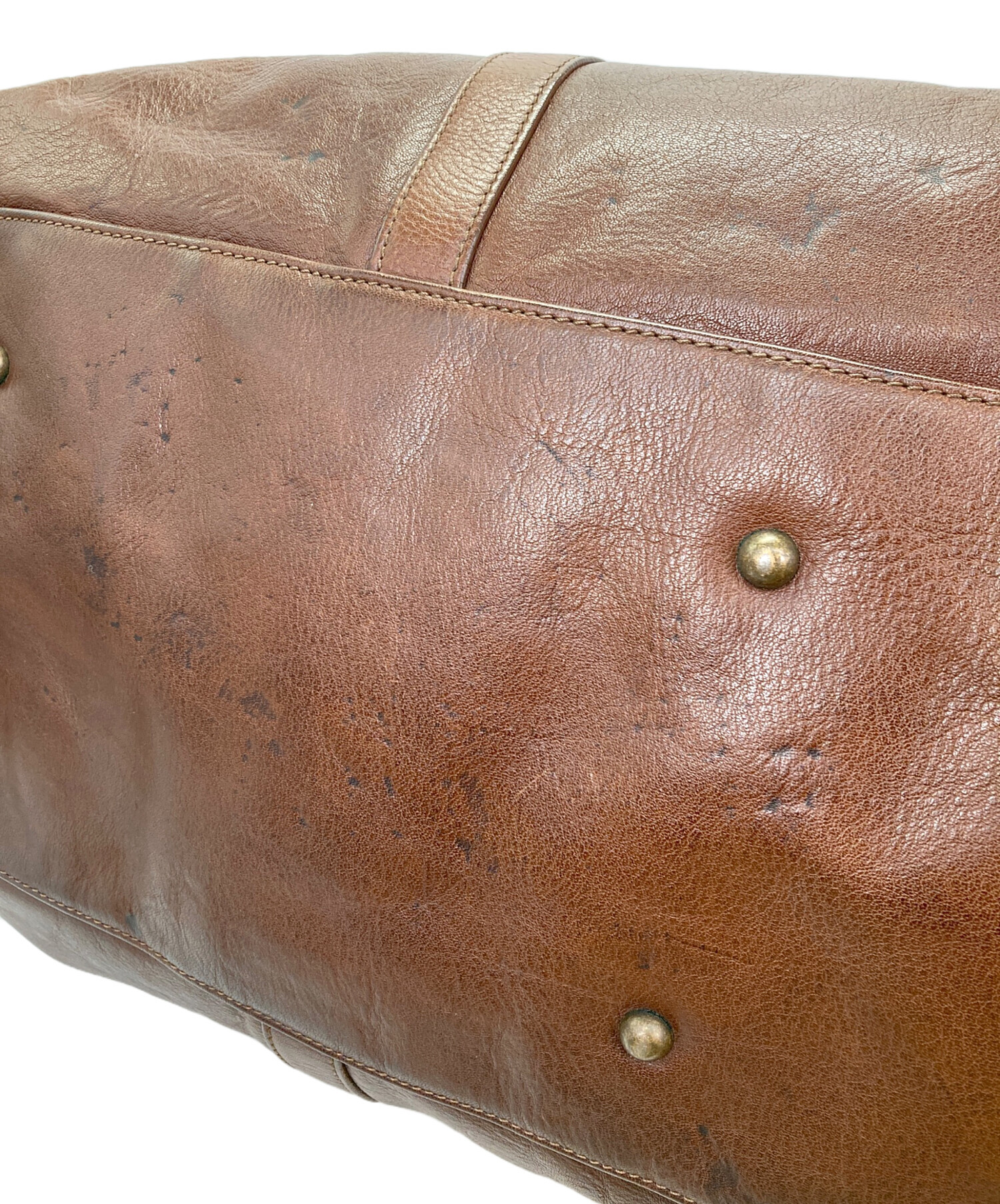A.P.C. ブラウンレザー ボストンバッグ 中古・古着通販】A.P.C. (アーペーセー) 2wayレザーボストンバッグ