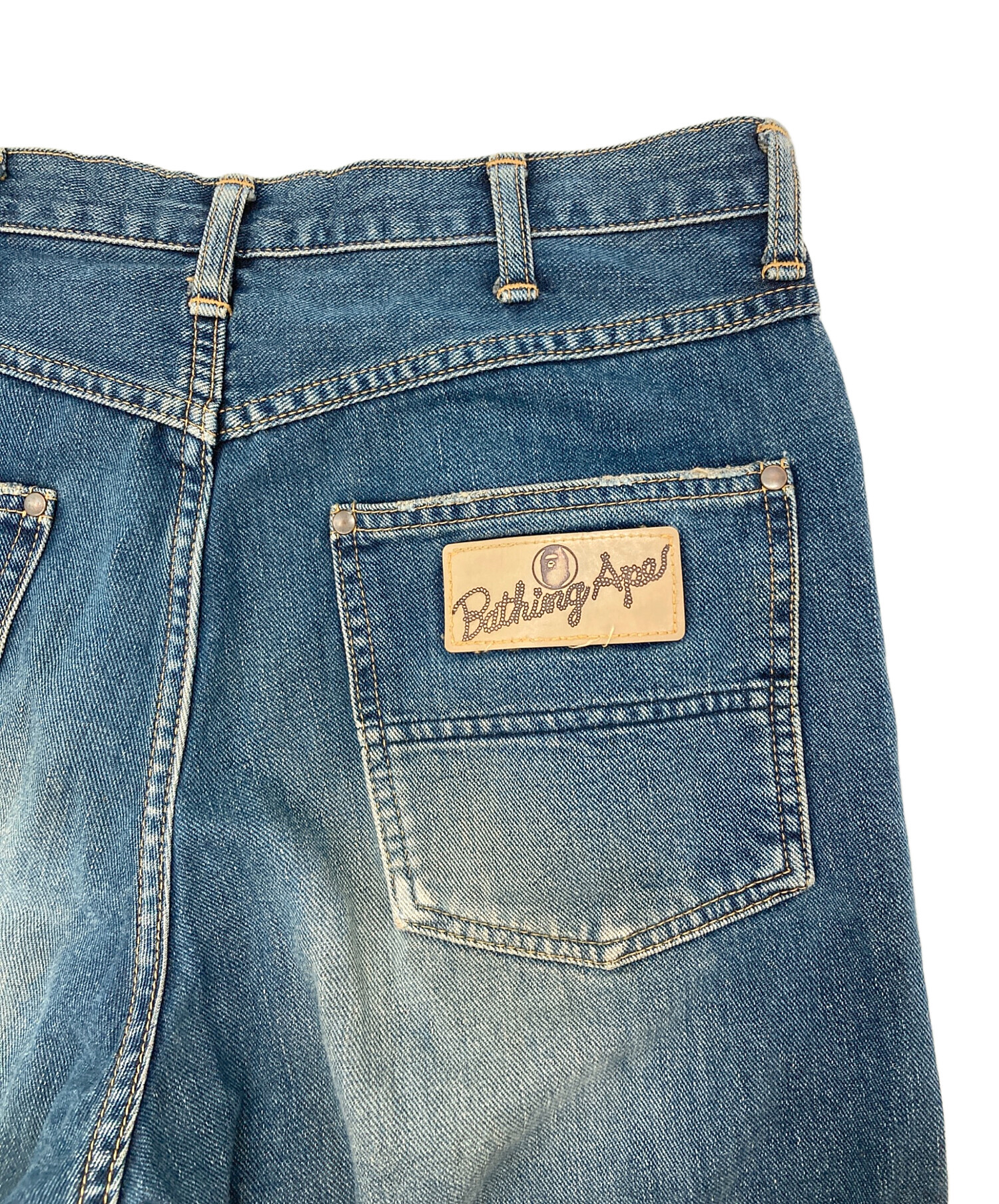 A BATHING APE デニムパンツ サイズL　使用感ダメージ有 中古・古着通販】A BATHING APE (ア ベイシング エイプ) デニムパンツ