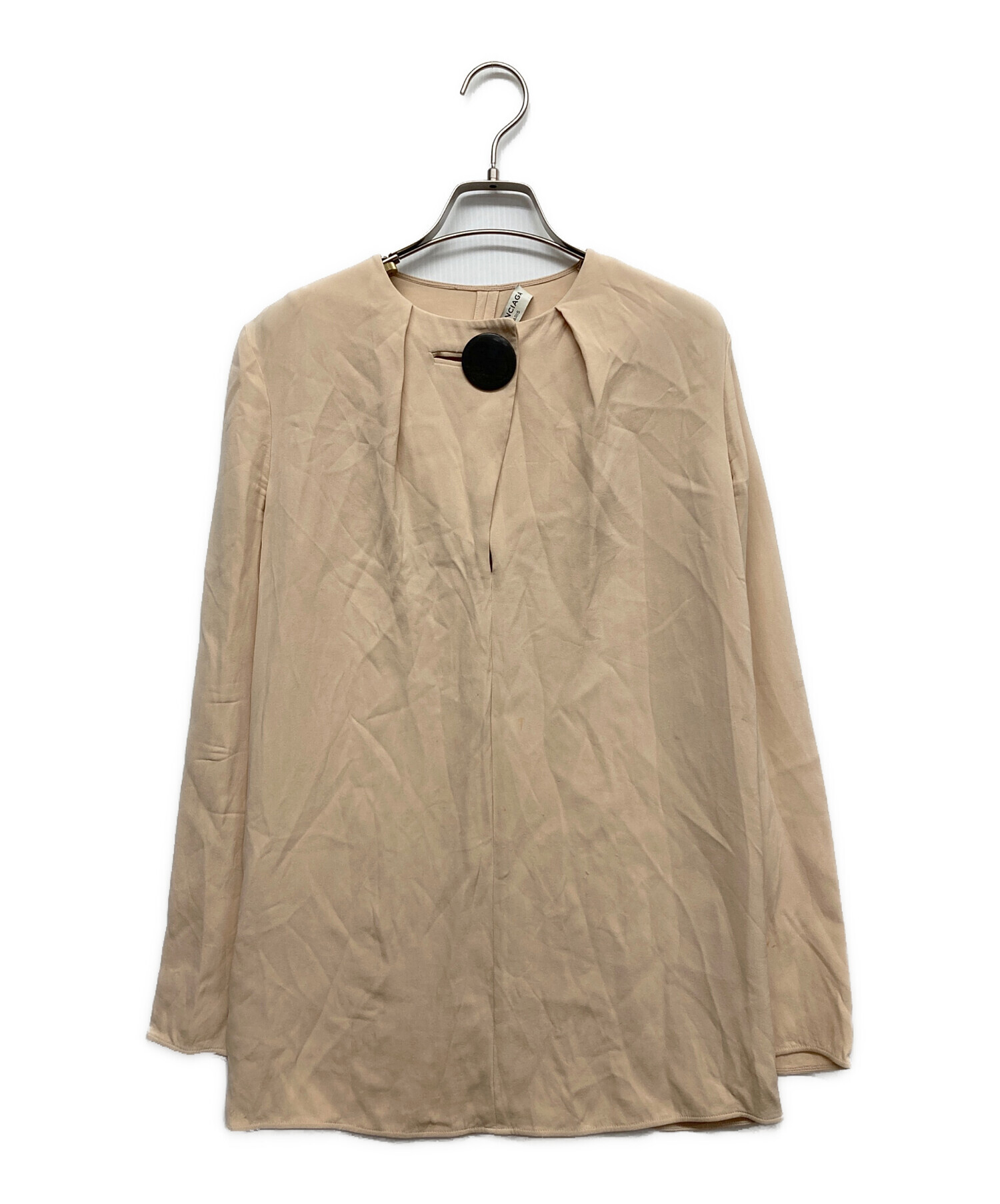 中古・古着通販】BALENCIAGA (バレンシアガ) 長袖ブラウス ベージュ 