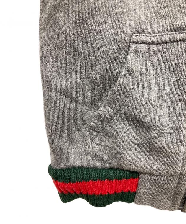 中古・古着通販】GUCCI (グッチ) シェリーラインジップパーカー グレー