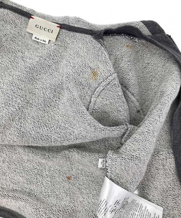 中古・古着通販】GUCCI (グッチ) シェリーラインジップパーカー グレー
